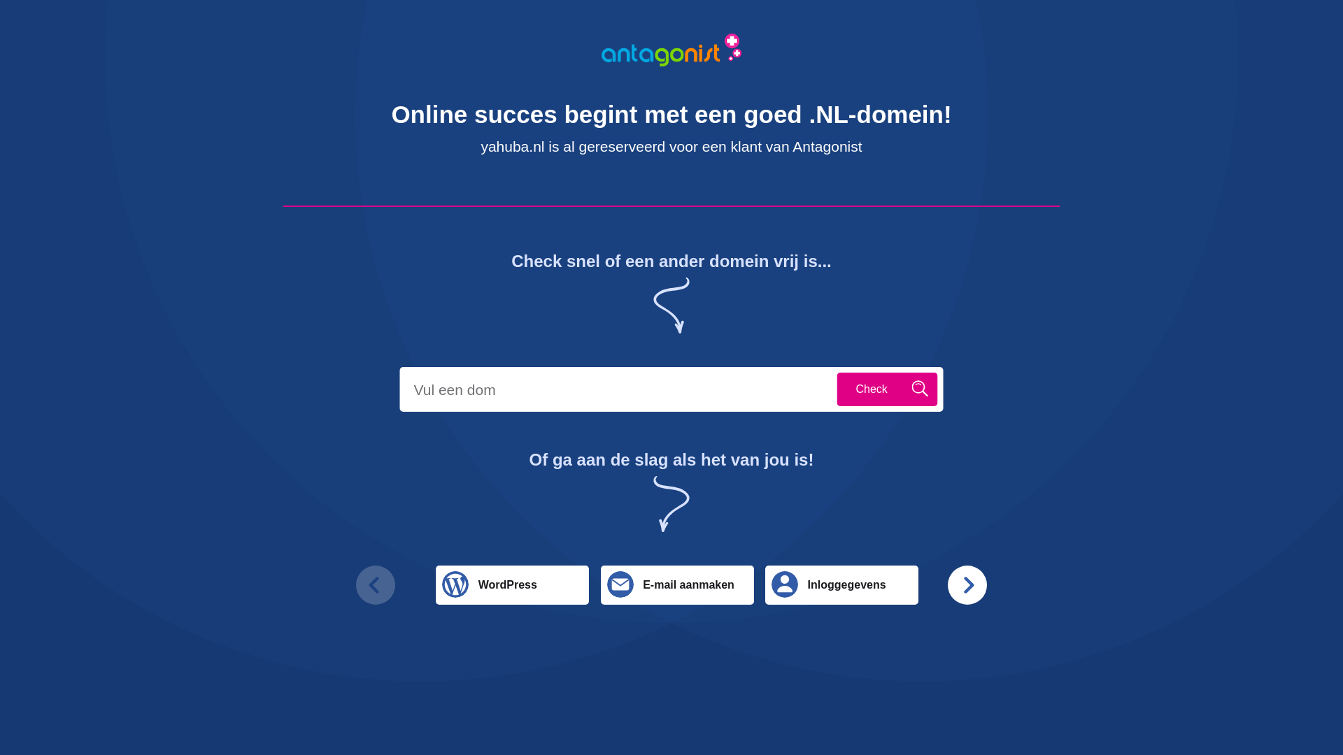 website screenshot of https://yahuba.nl/