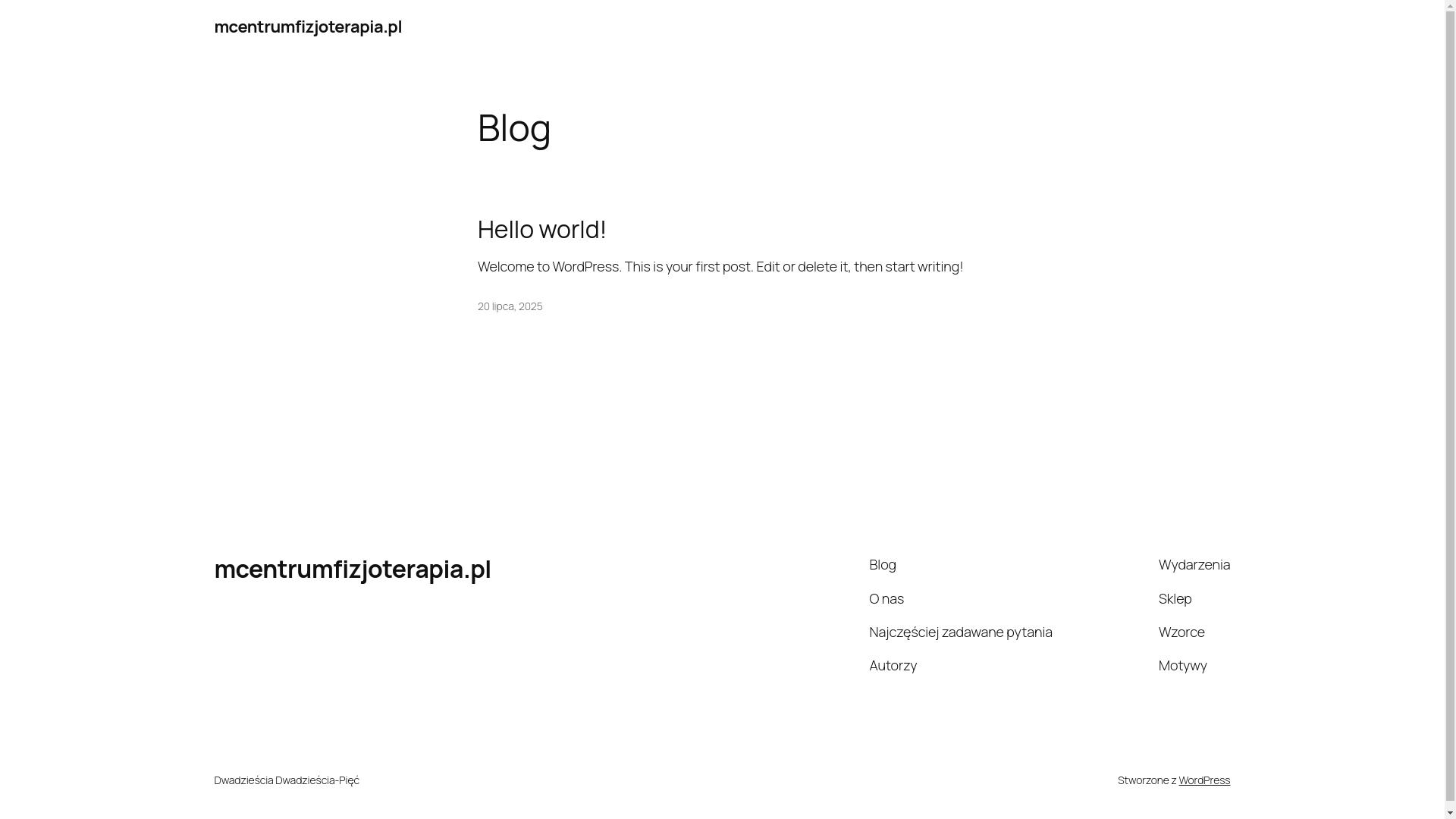 website screenshot of https://mcentrumfizjoterapia.pl/