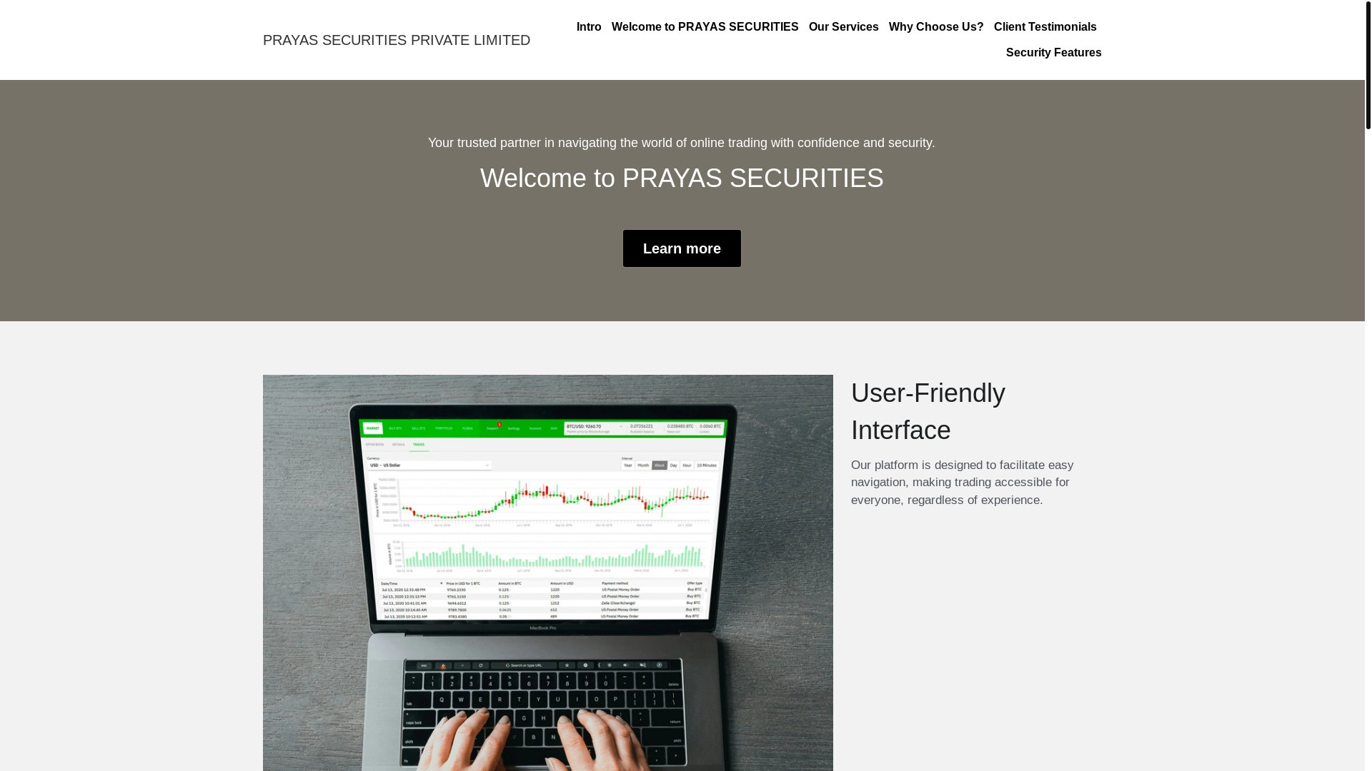 website screenshot of https://prayasexchange.top/