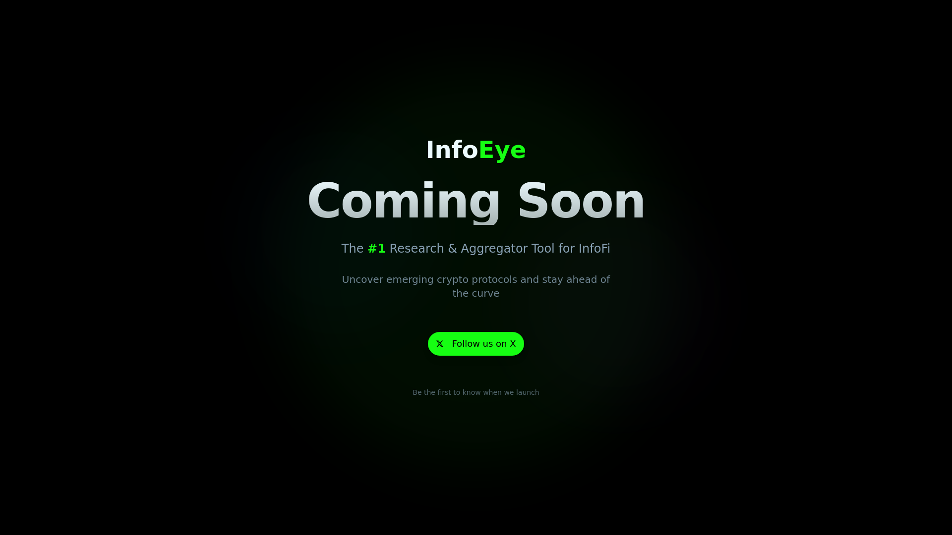 website screenshot of https://infoeye.io/