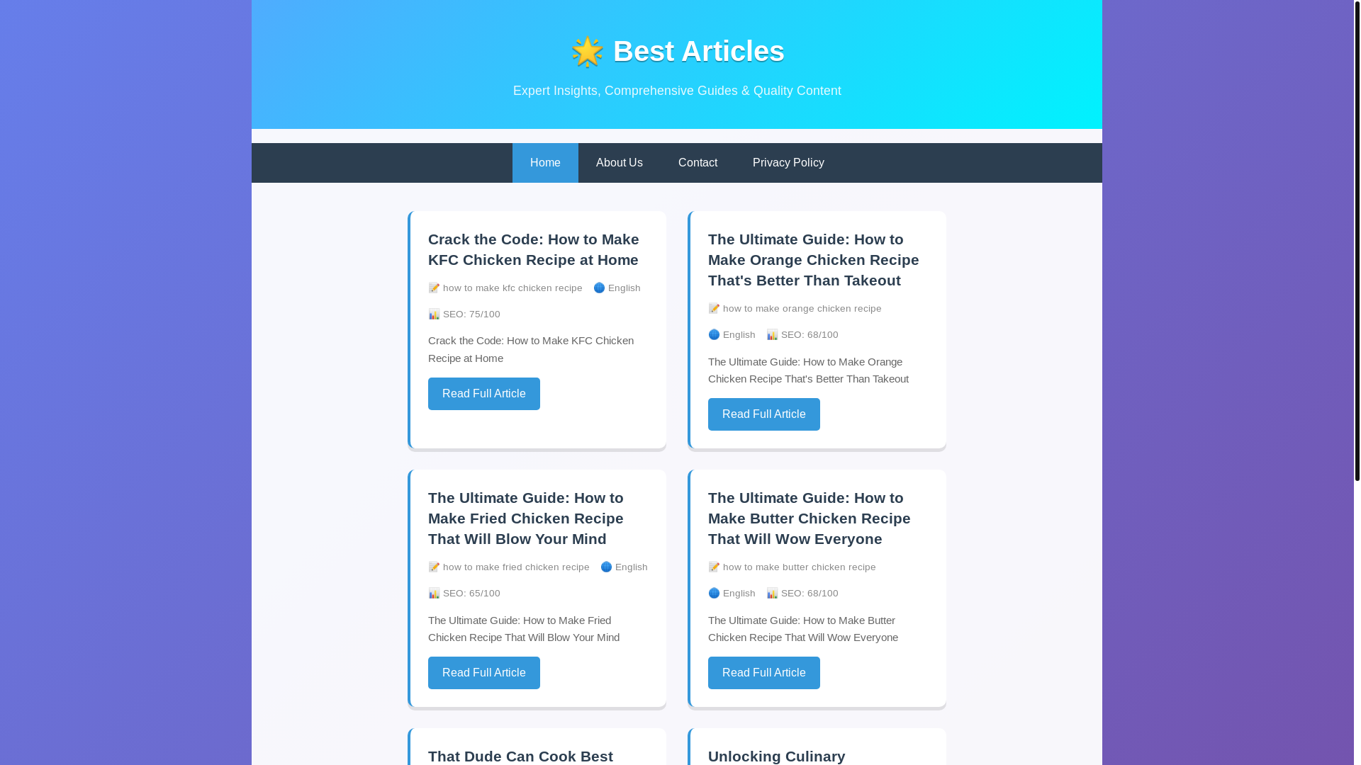 website screenshot of https://chickenrecipetips.pages.dev/