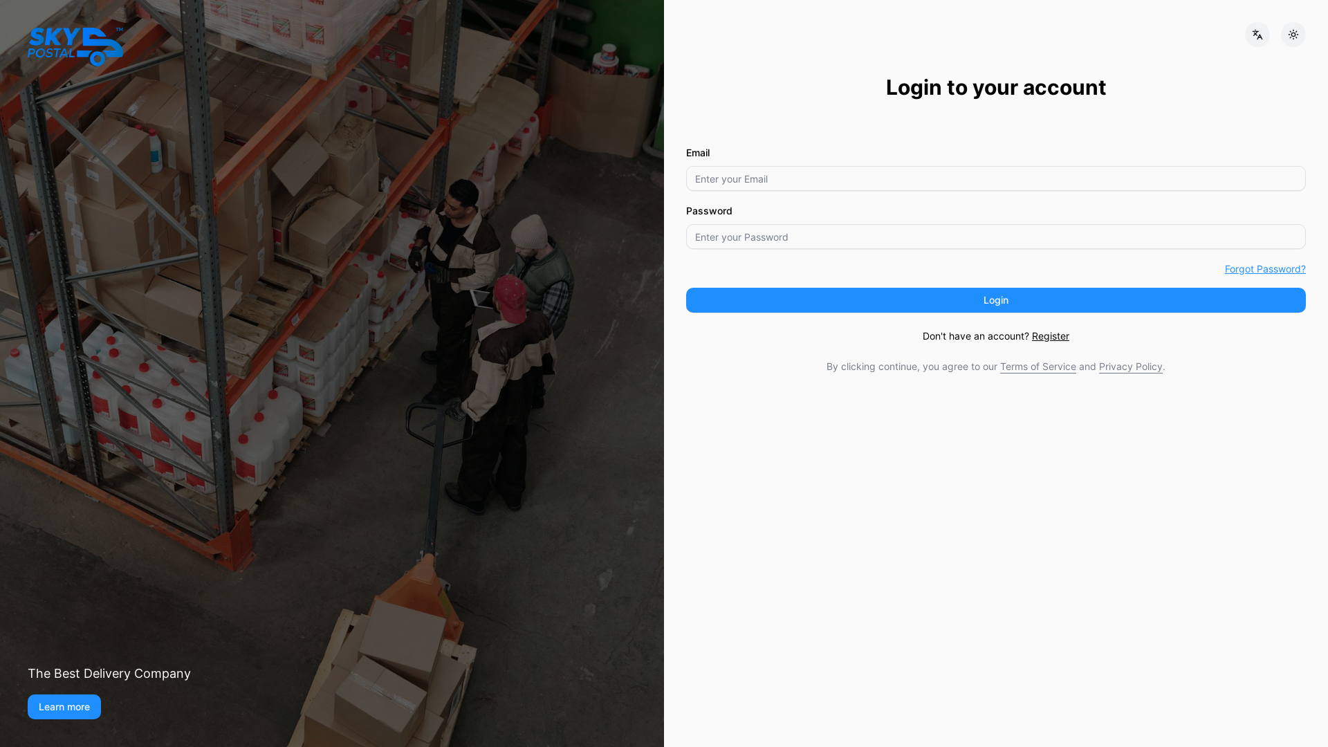 website screenshot of https://beta-delivery-web-app.pages.dev/