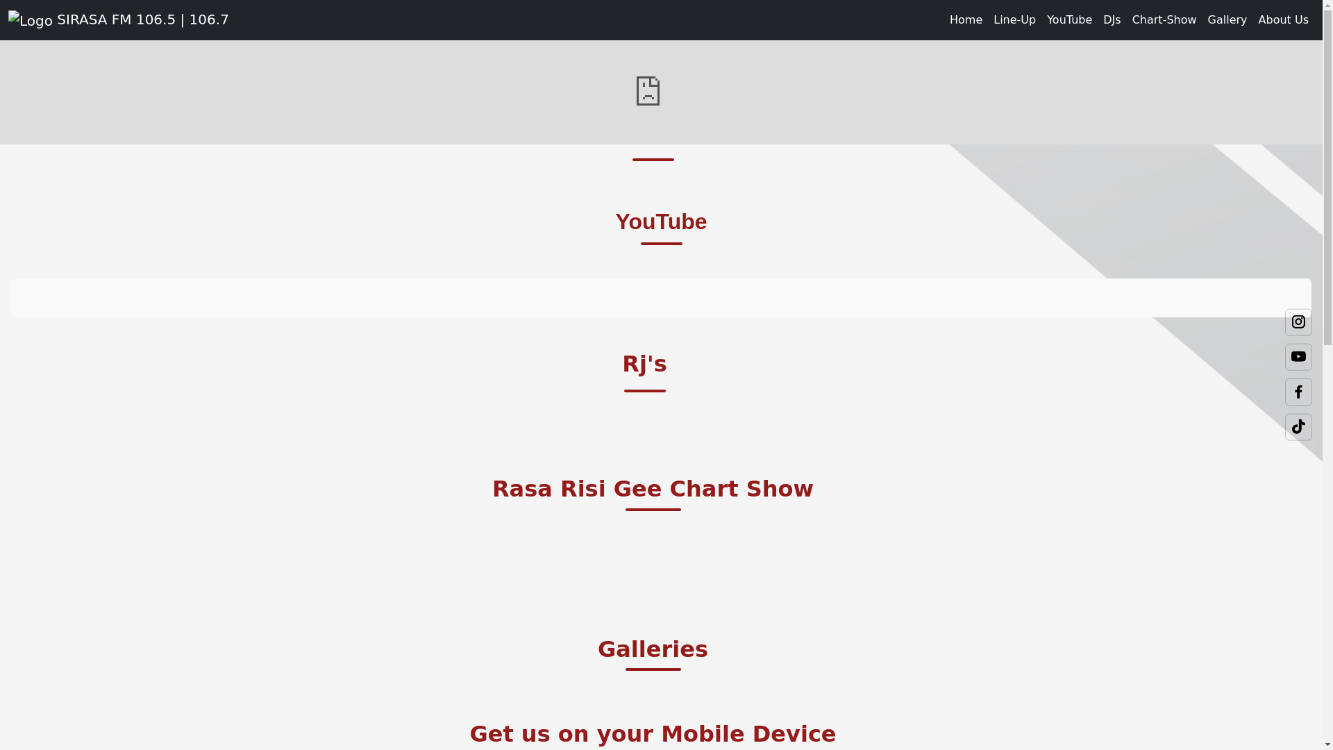 website screenshot of https://test-sirasa-fm-2025.pages.dev/