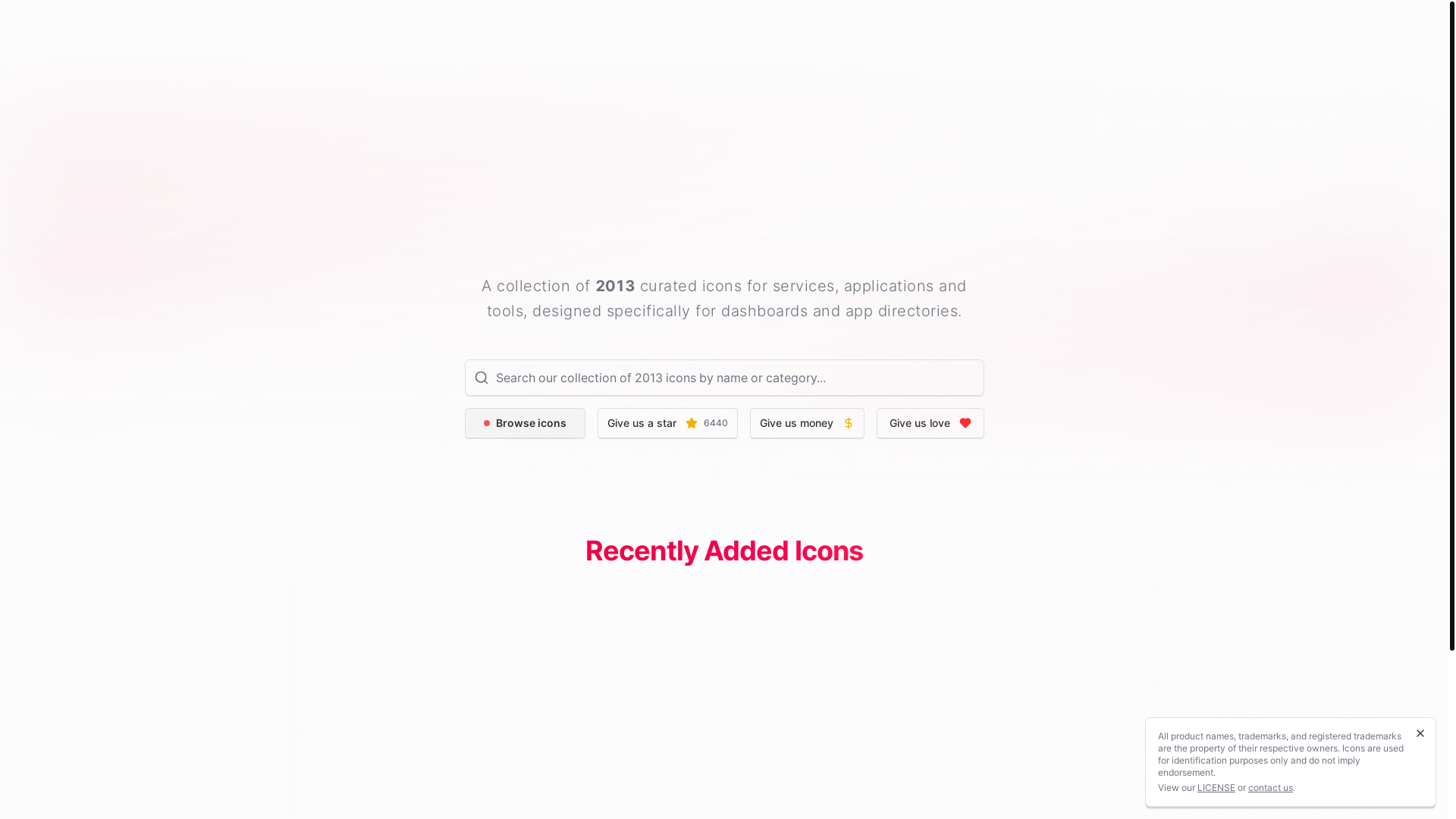 website screenshot of https://dashboard-icons.pages.dev/