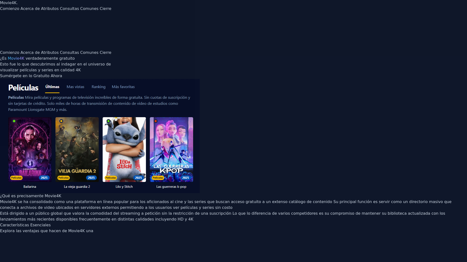 website screenshot of https://movie4k-i8vk.pages.dev/