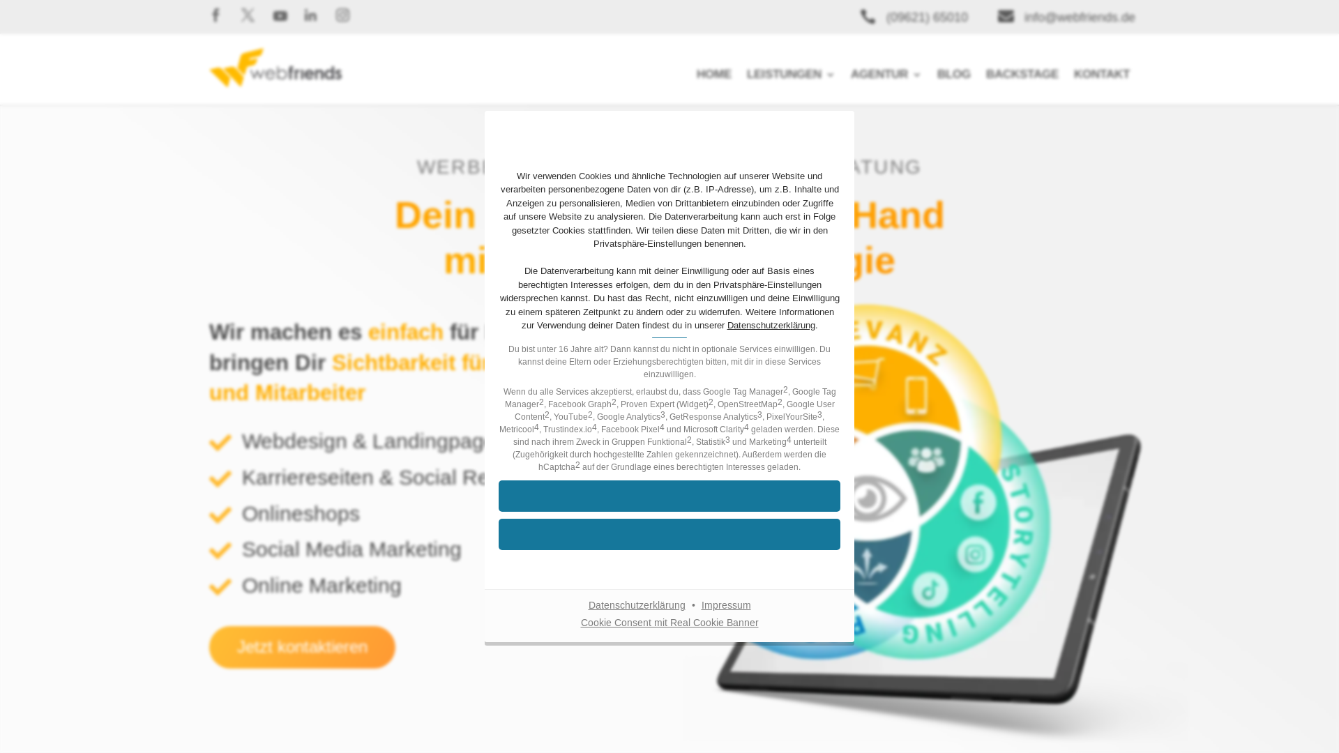 website screenshot of https://websites-webfriends.de/