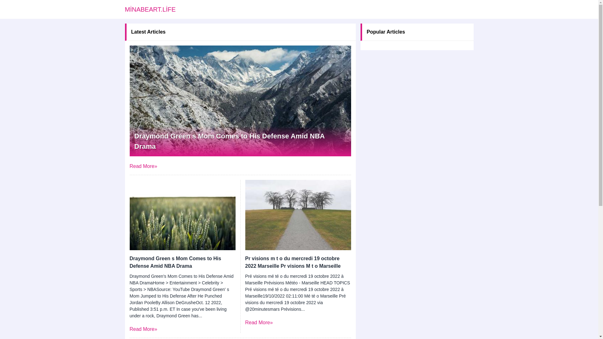 website screenshot of https://minabeart.life/