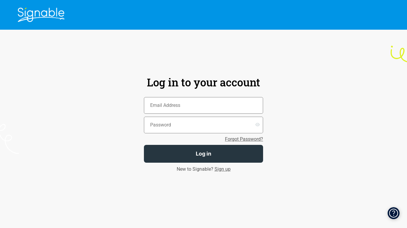 website screenshot of https://document@signable.app/