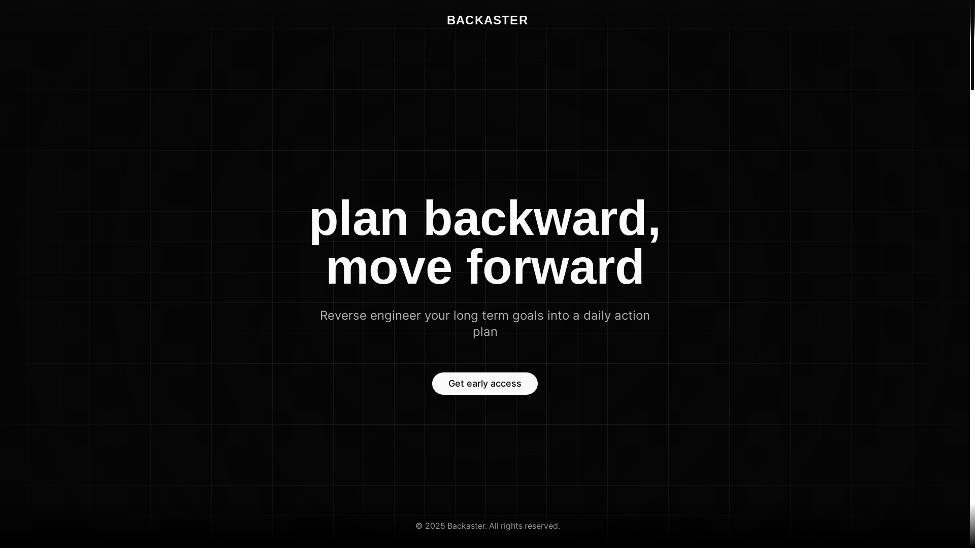 website screenshot of https://backaster.com/
