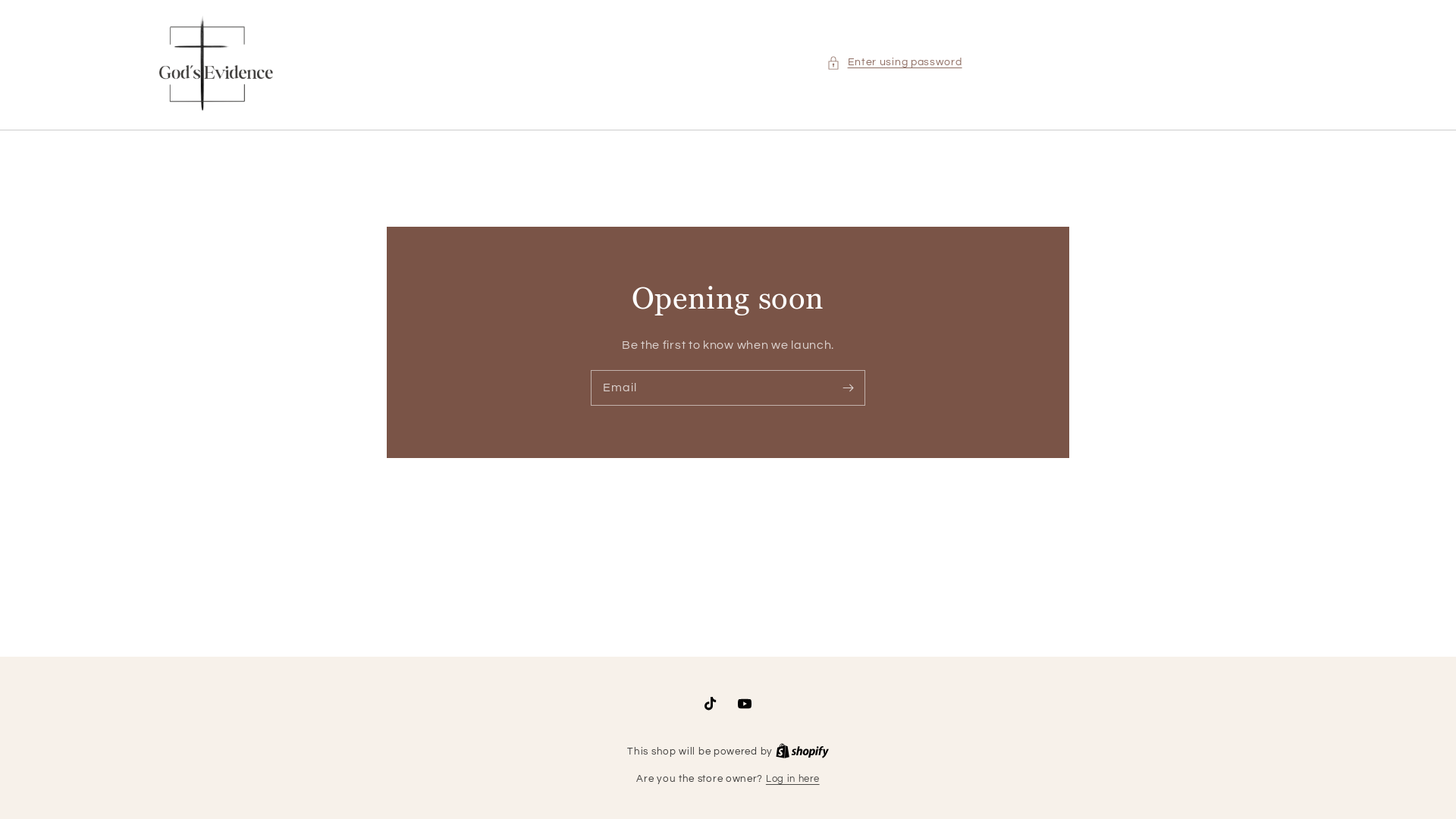 website screenshot of https://godsevidence.shop/