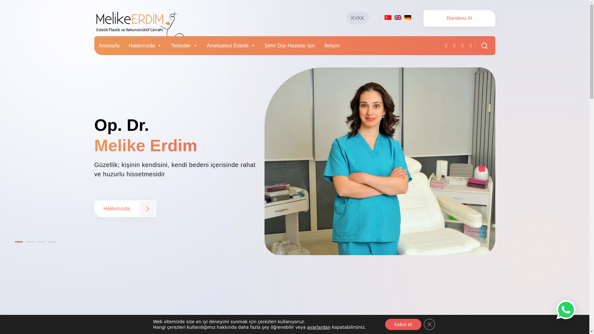 website screenshot of https://melikeerdim.com