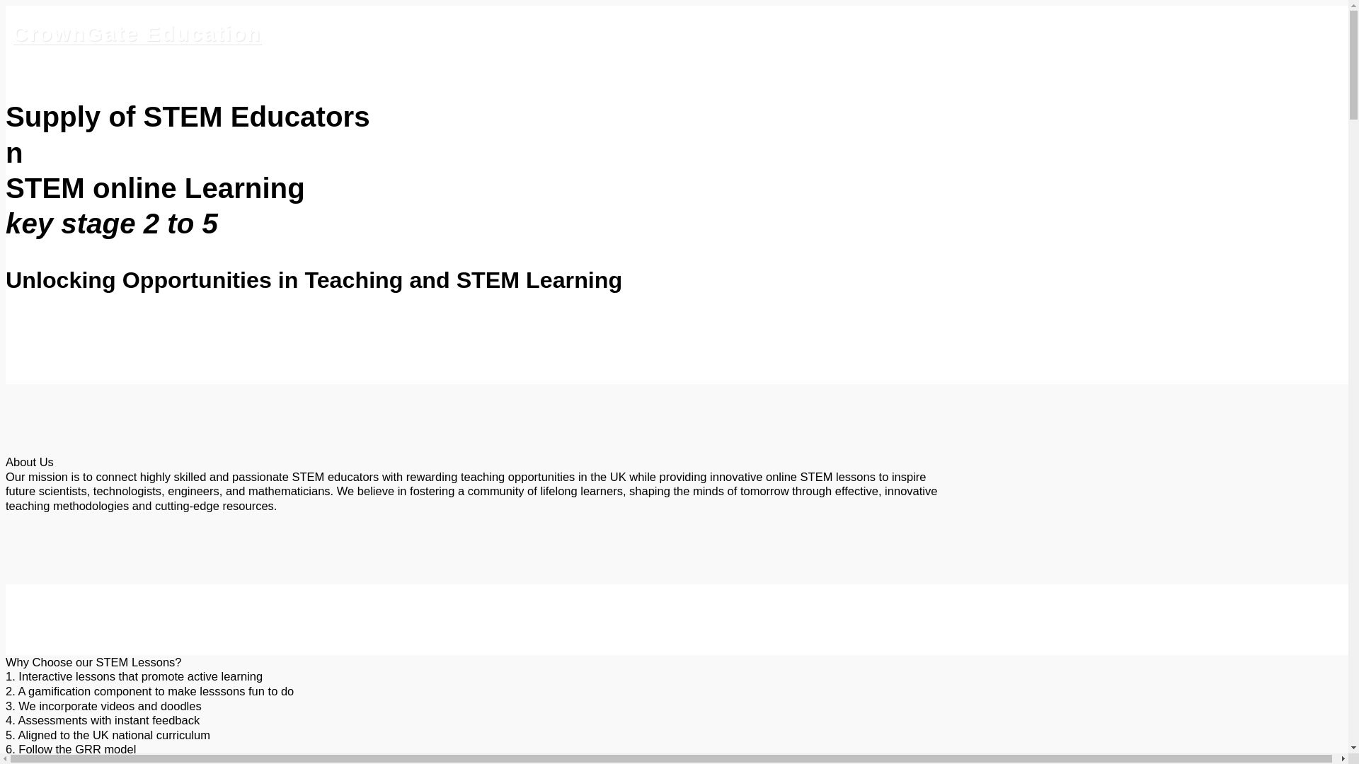 website screenshot of https://crowngateeducation.co.uk/