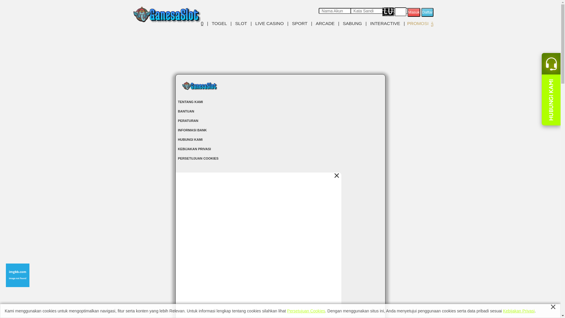 website screenshot of https://ganesaplay12.site/