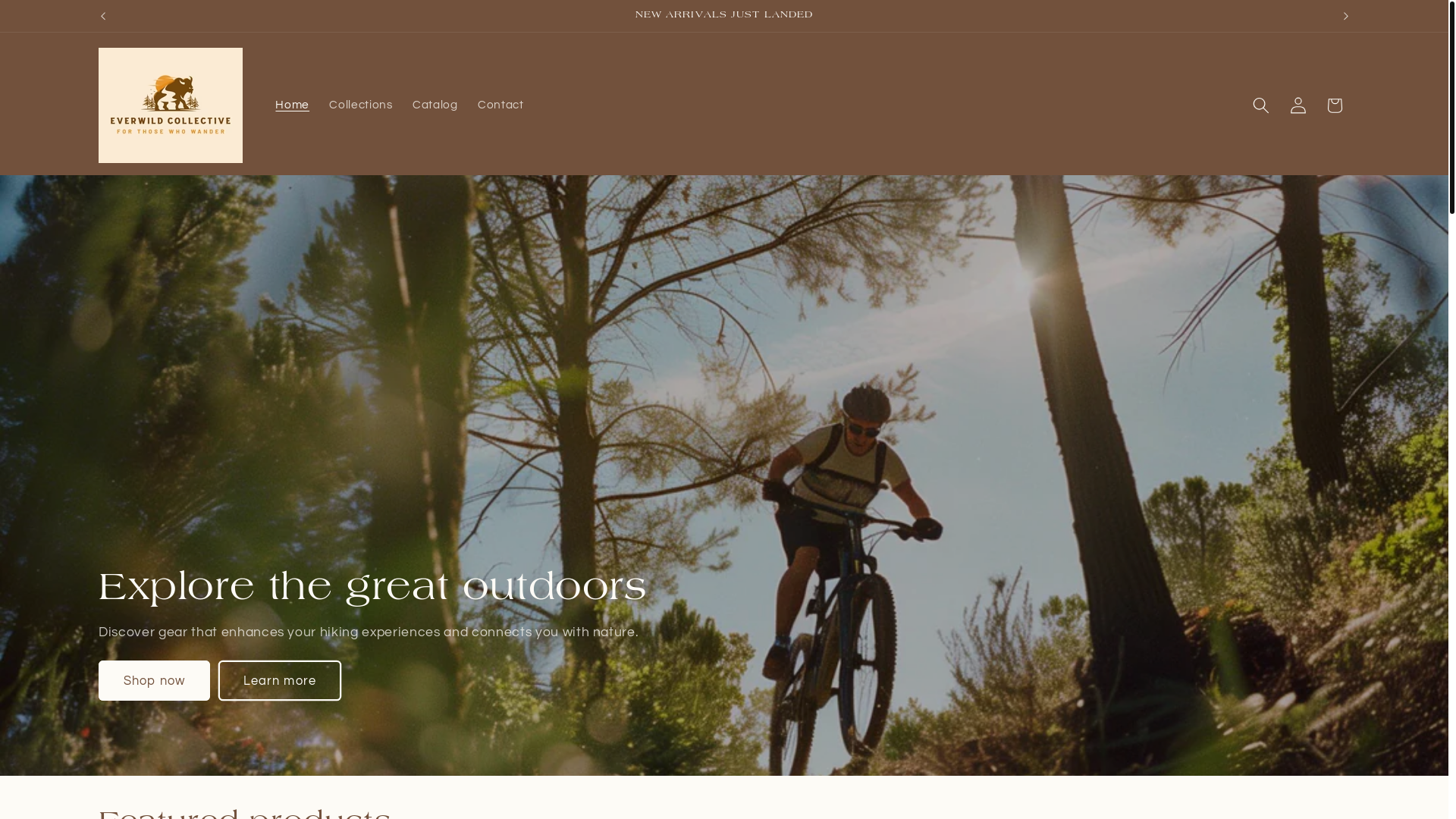 website screenshot of https://everwildcollective.com/