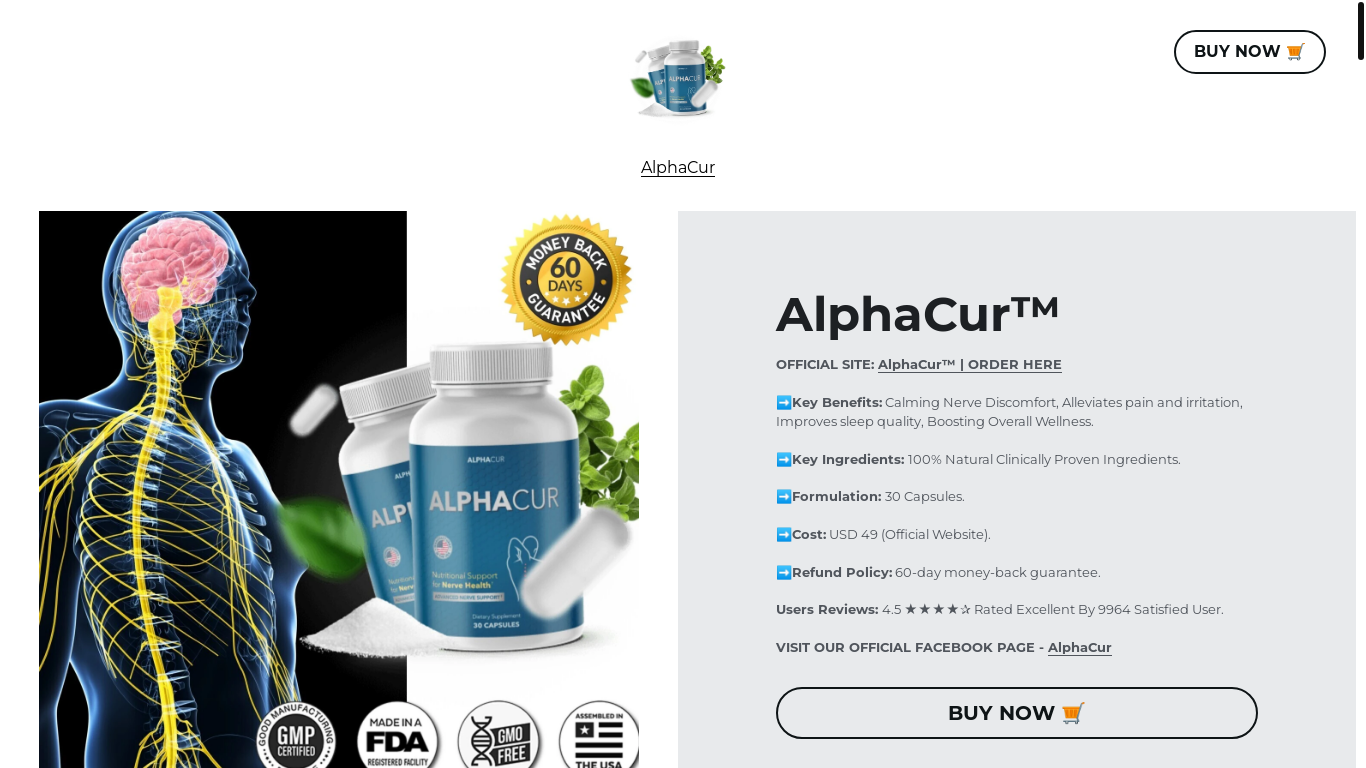website screenshot of https://alphacur-official-usa.mystrikingly.com/
