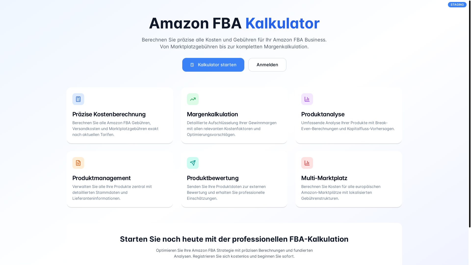 website screenshot of https://fba-rechner.pages.dev/