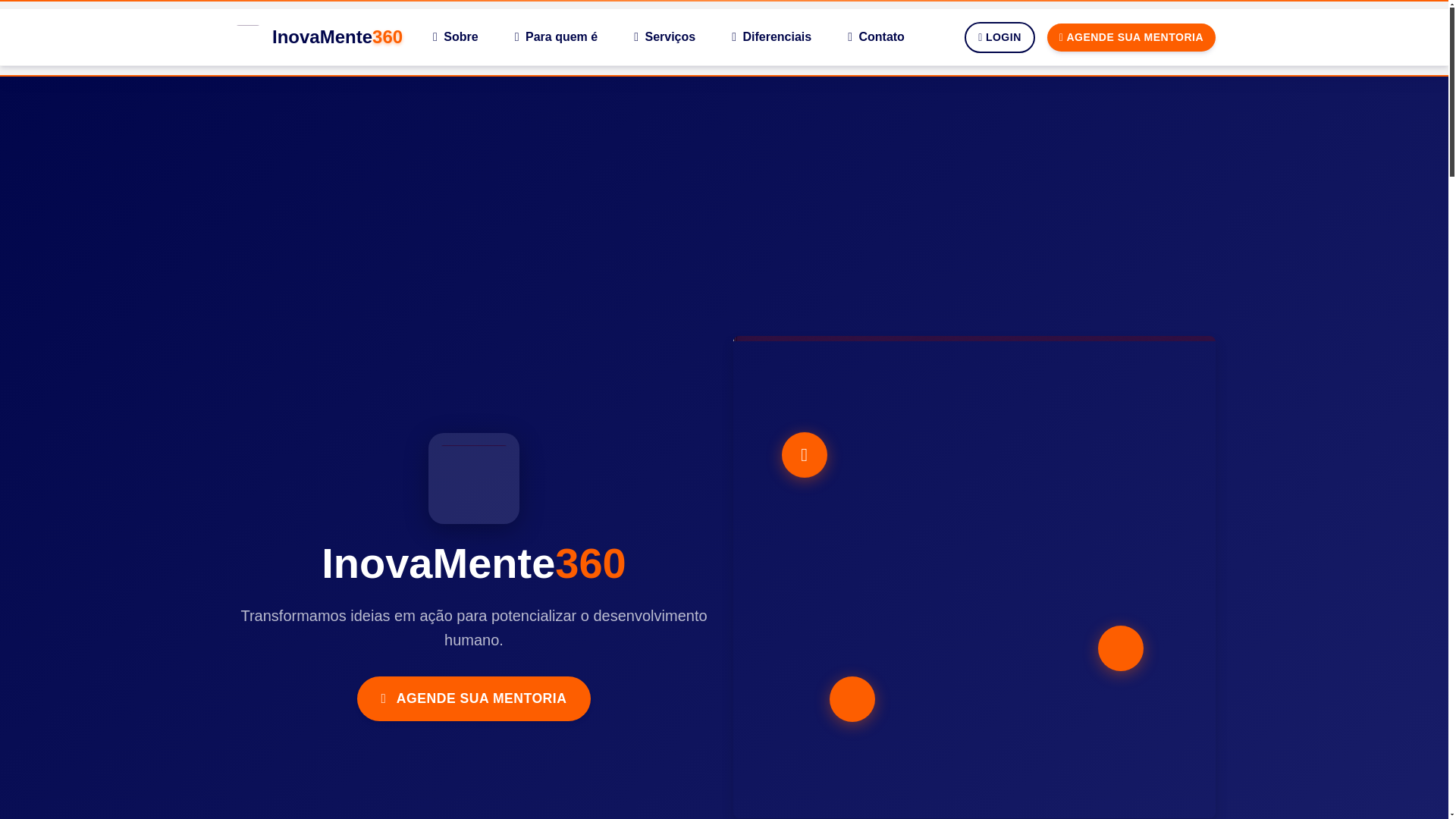 website screenshot of https://inovamente360.com.br/