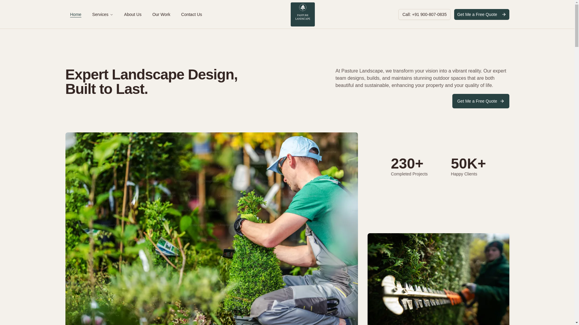 website screenshot of https://pasture-landscape.pages.dev/