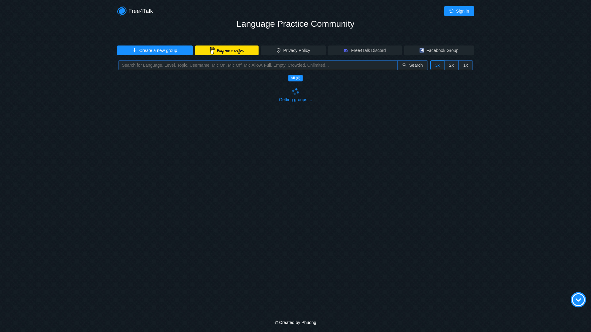 website screenshot of https://www.free4talk.com/