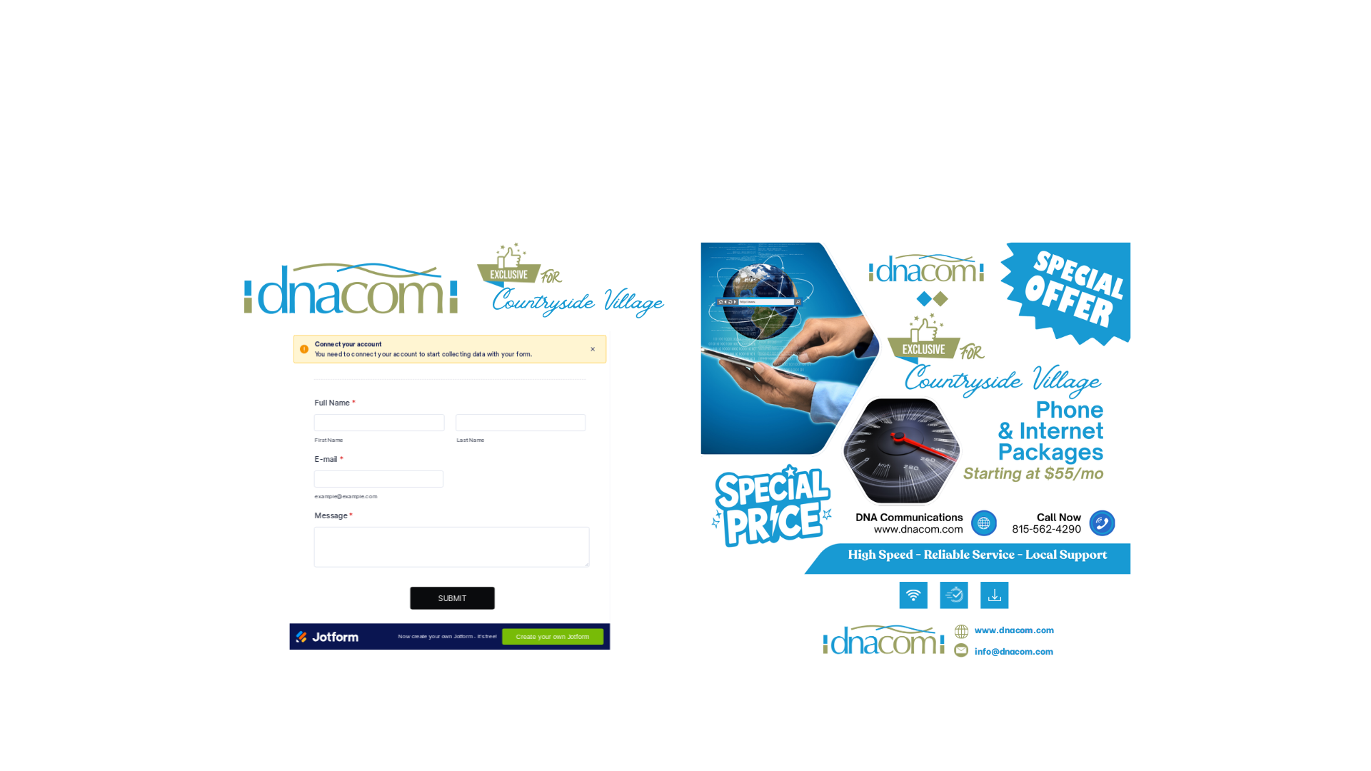 website screenshot of https://dnasignup.com/