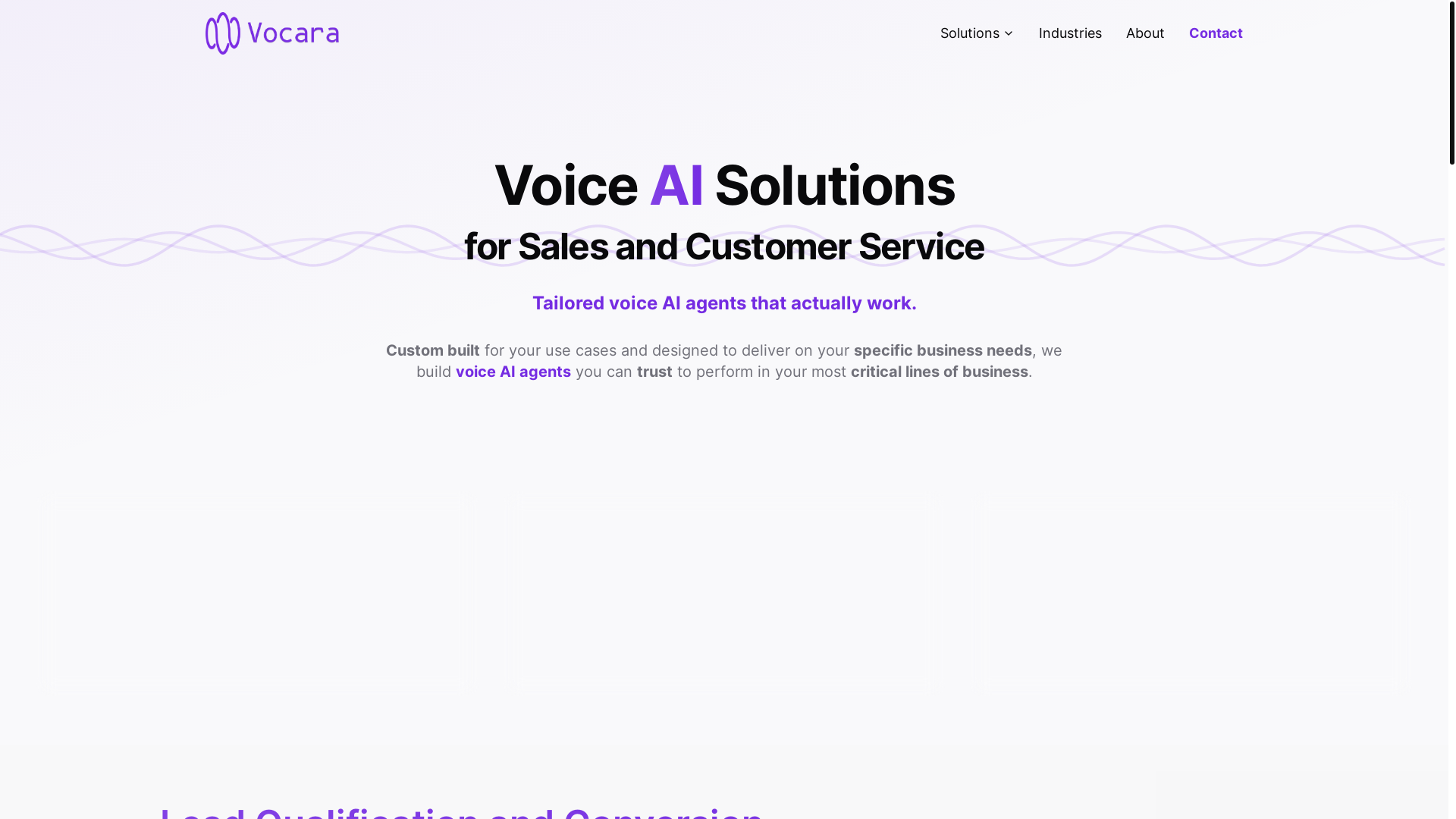 website screenshot of https://vocara-website.pages.dev/