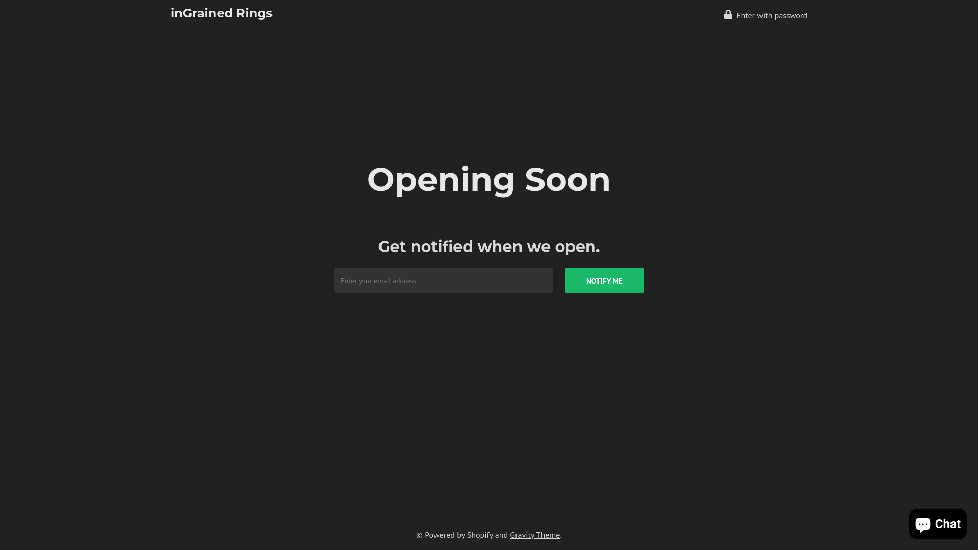 website screenshot of https://ingrainedrings.com/