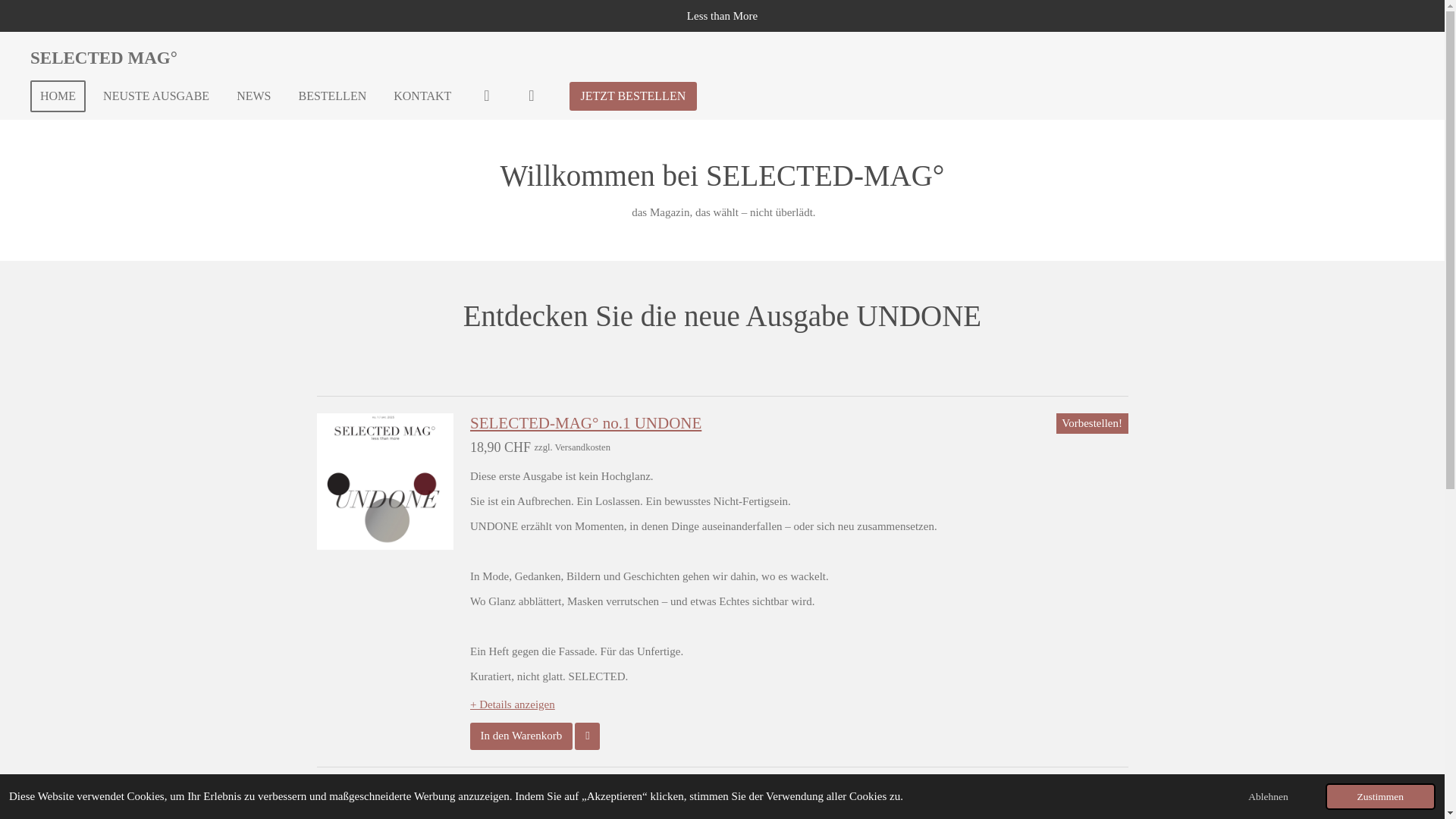 website screenshot of https://selected-mag.com/