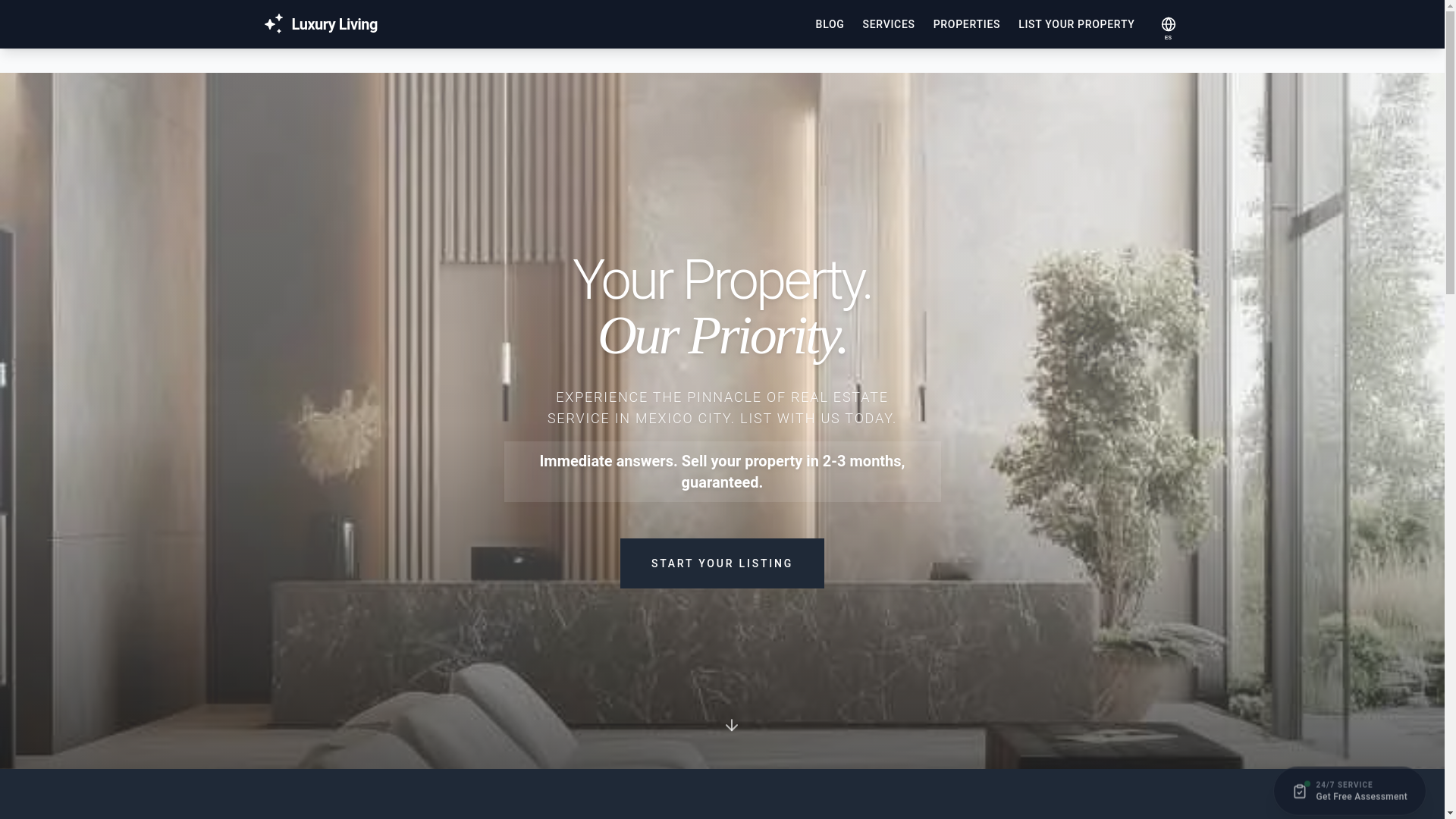 website screenshot of https://mexicocity.apartments/