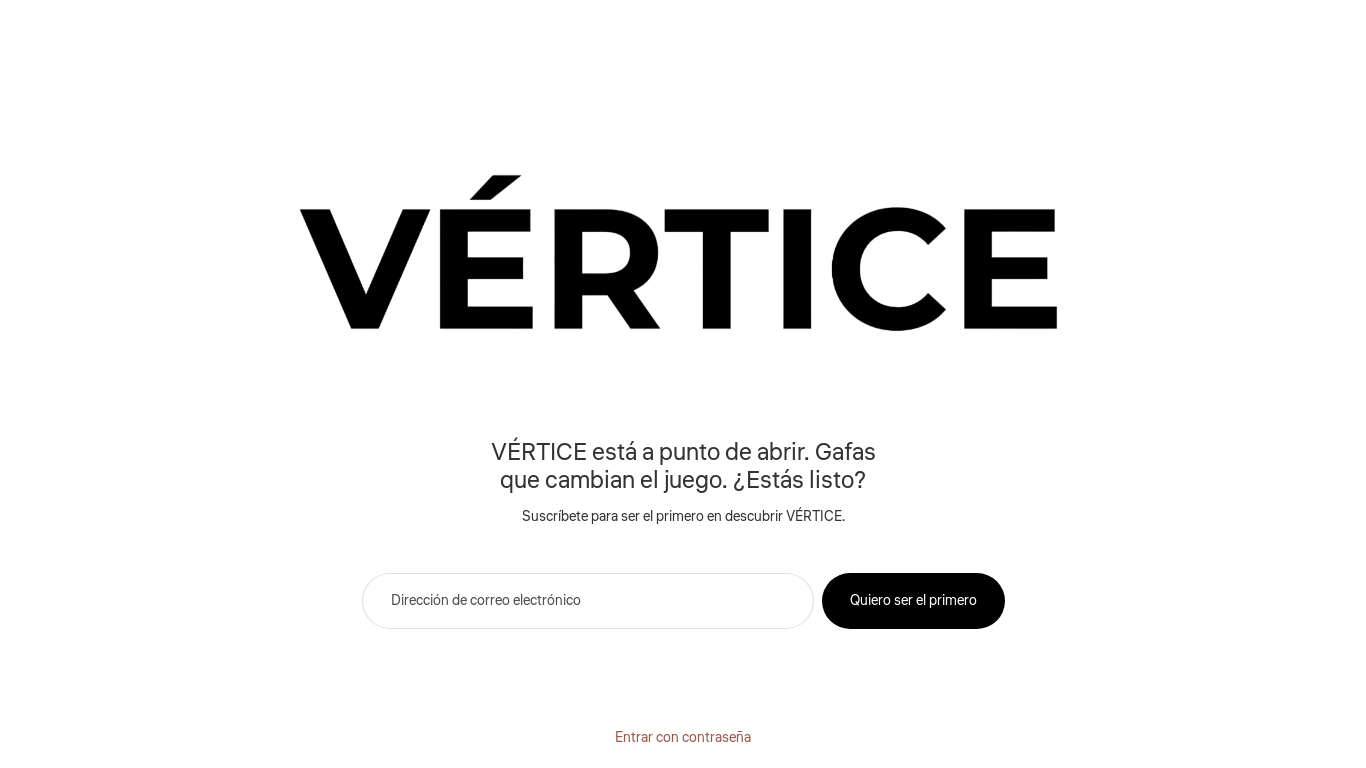 website screenshot of https://verticeeyewear.com/