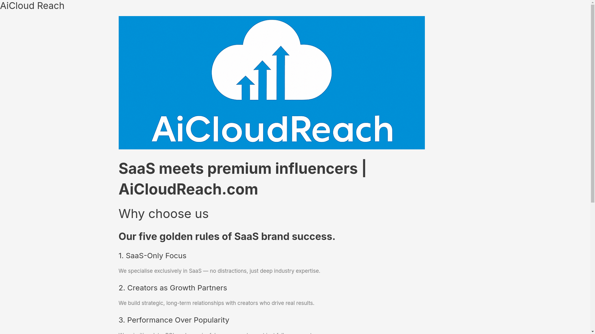 website screenshot of https://aicloudreach.com/