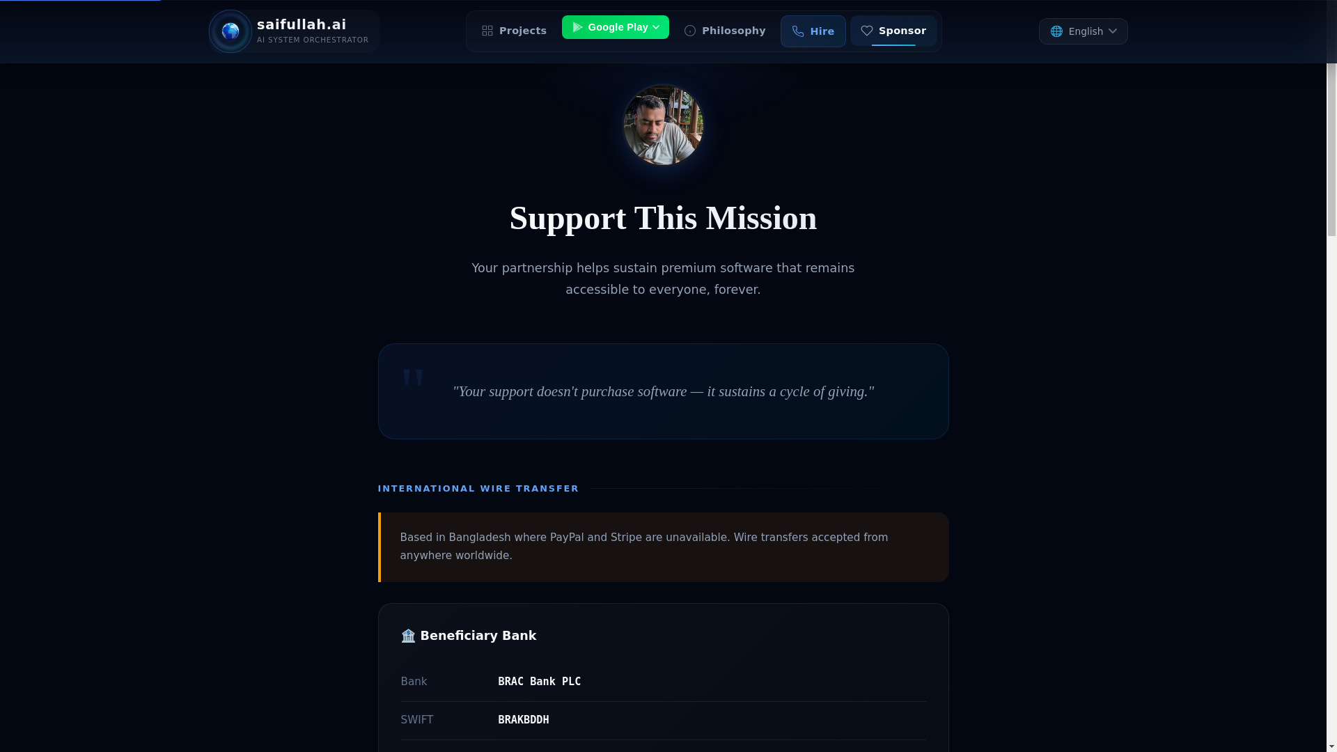 website screenshot of https://sponsor.pages.dev/