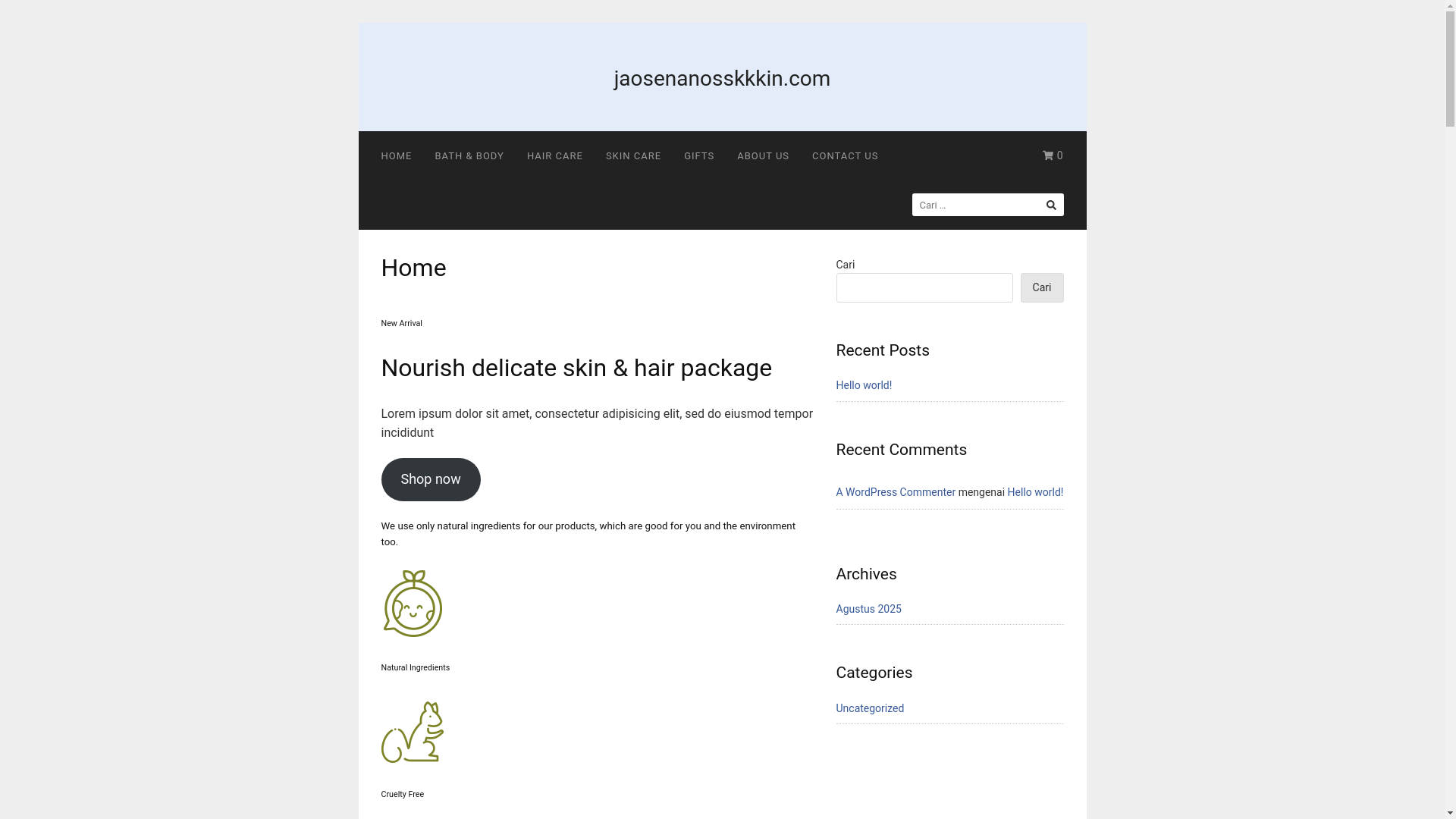 website screenshot of https://jaosenanosskkkin.com/