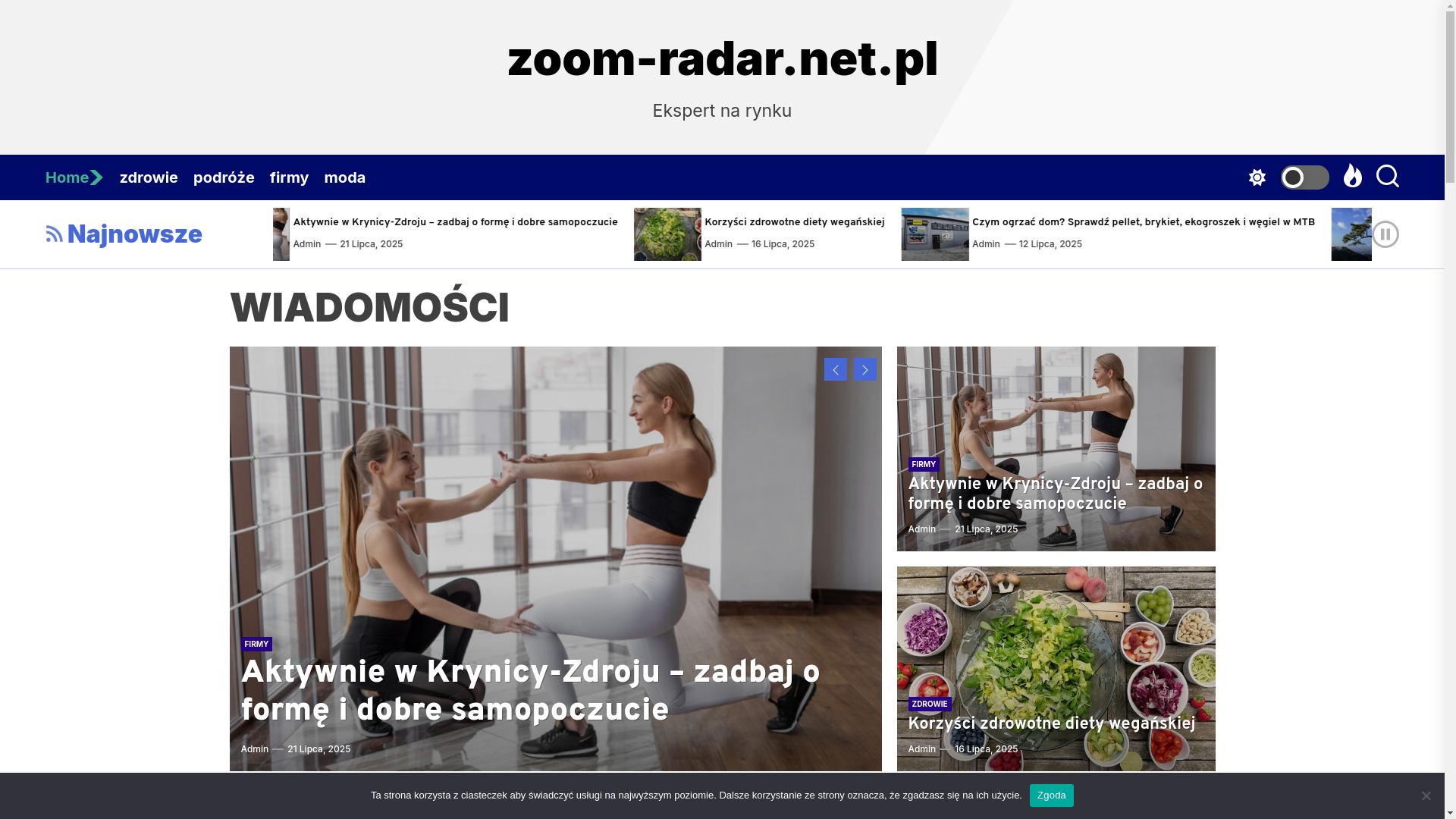 website screenshot of https://zoom-radar.net.pl/