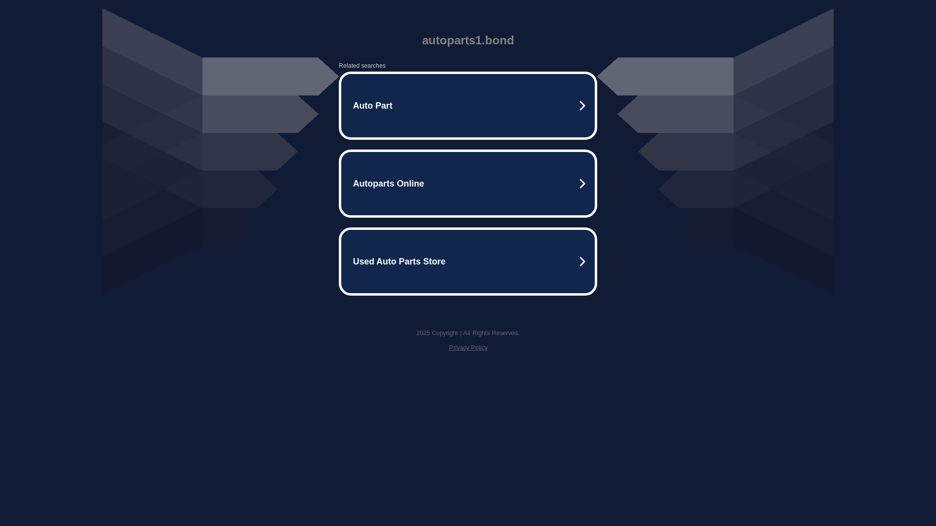 website screenshot of https://autoparts1.bond/