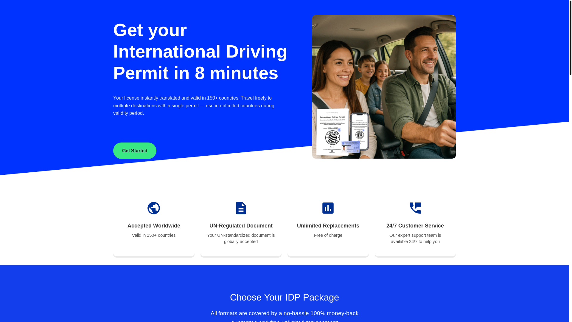 website screenshot of https://idptrusted.com/