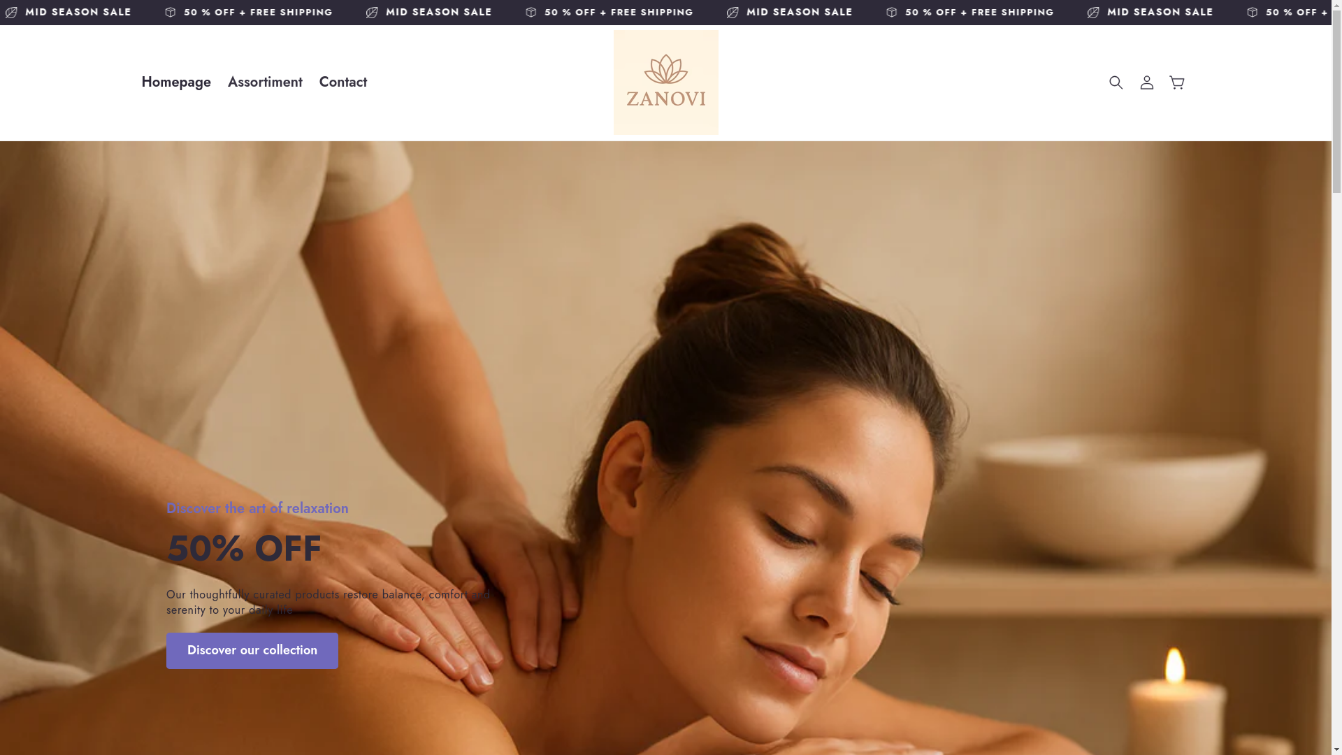 website screenshot of https://zanovi.uk/