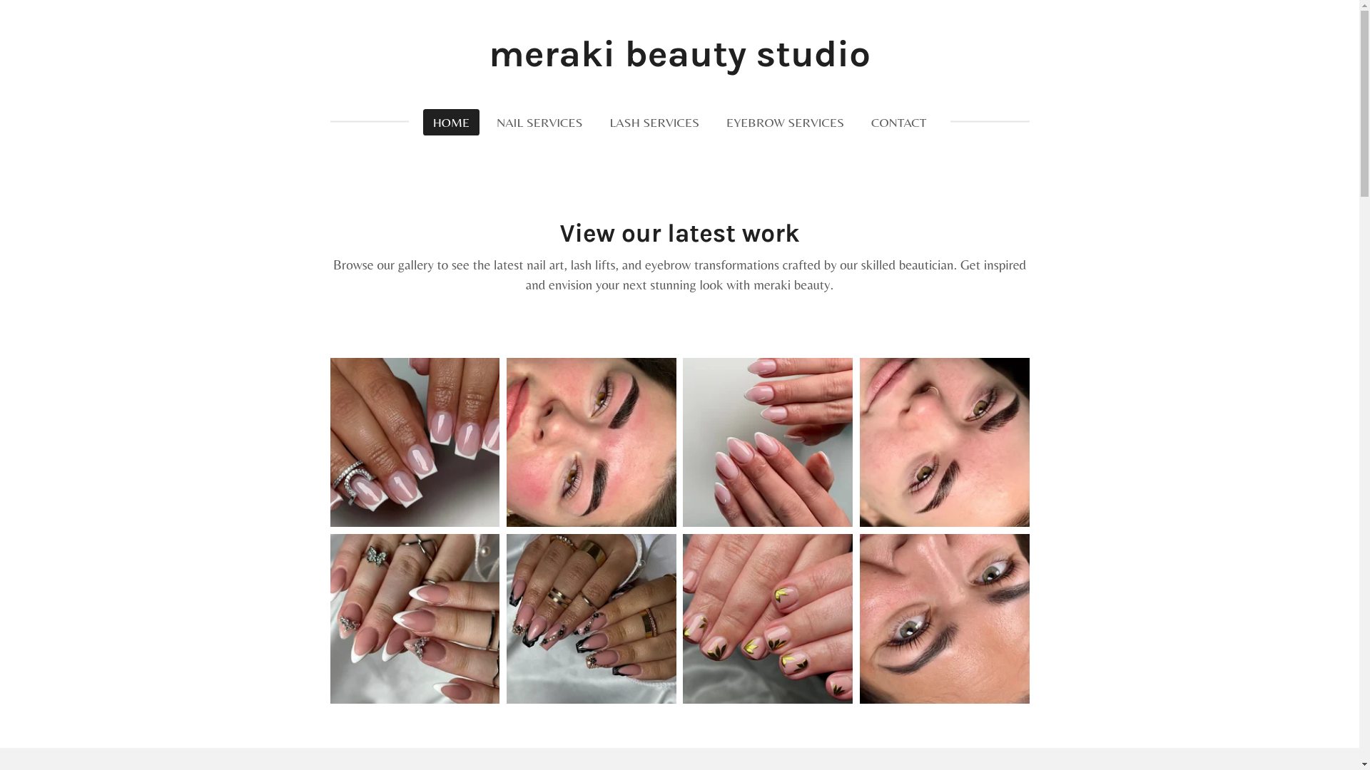website screenshot of https://merakibeautyliverpool.co.uk/