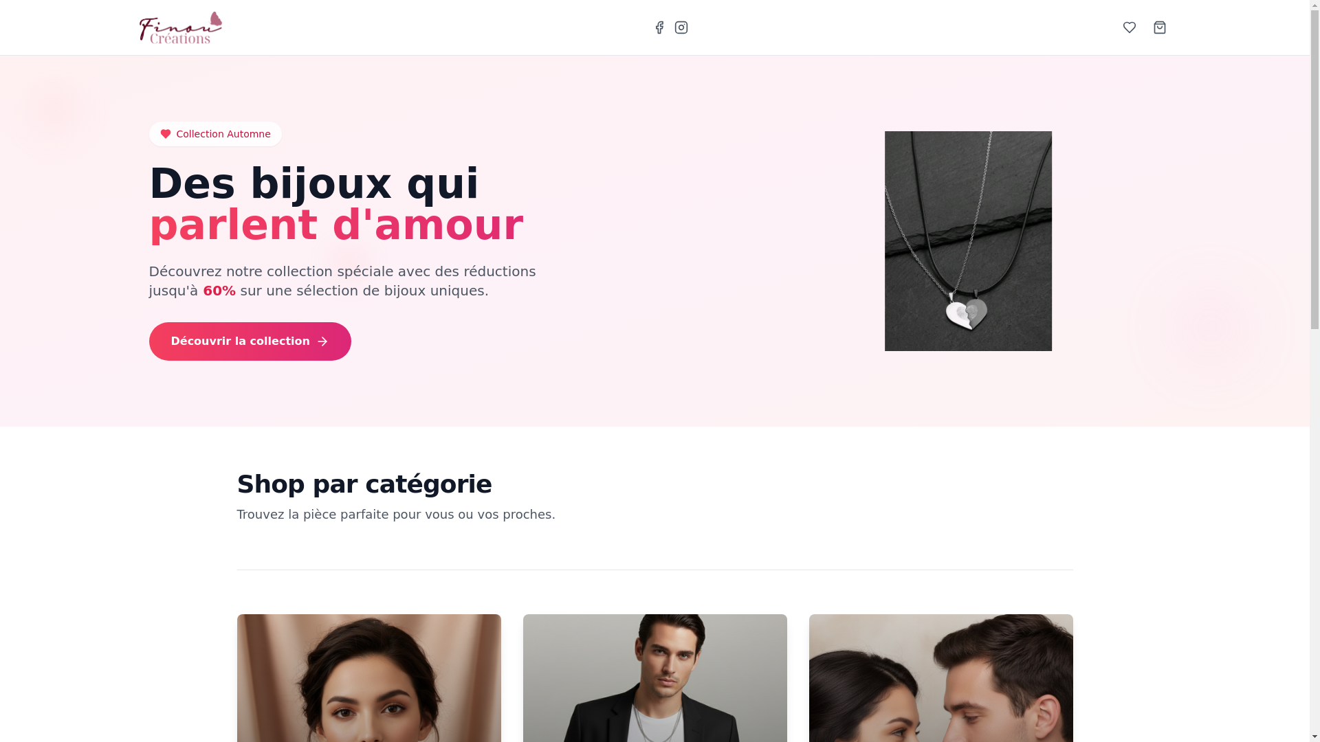 website screenshot of https://finou-creations.pages.dev/