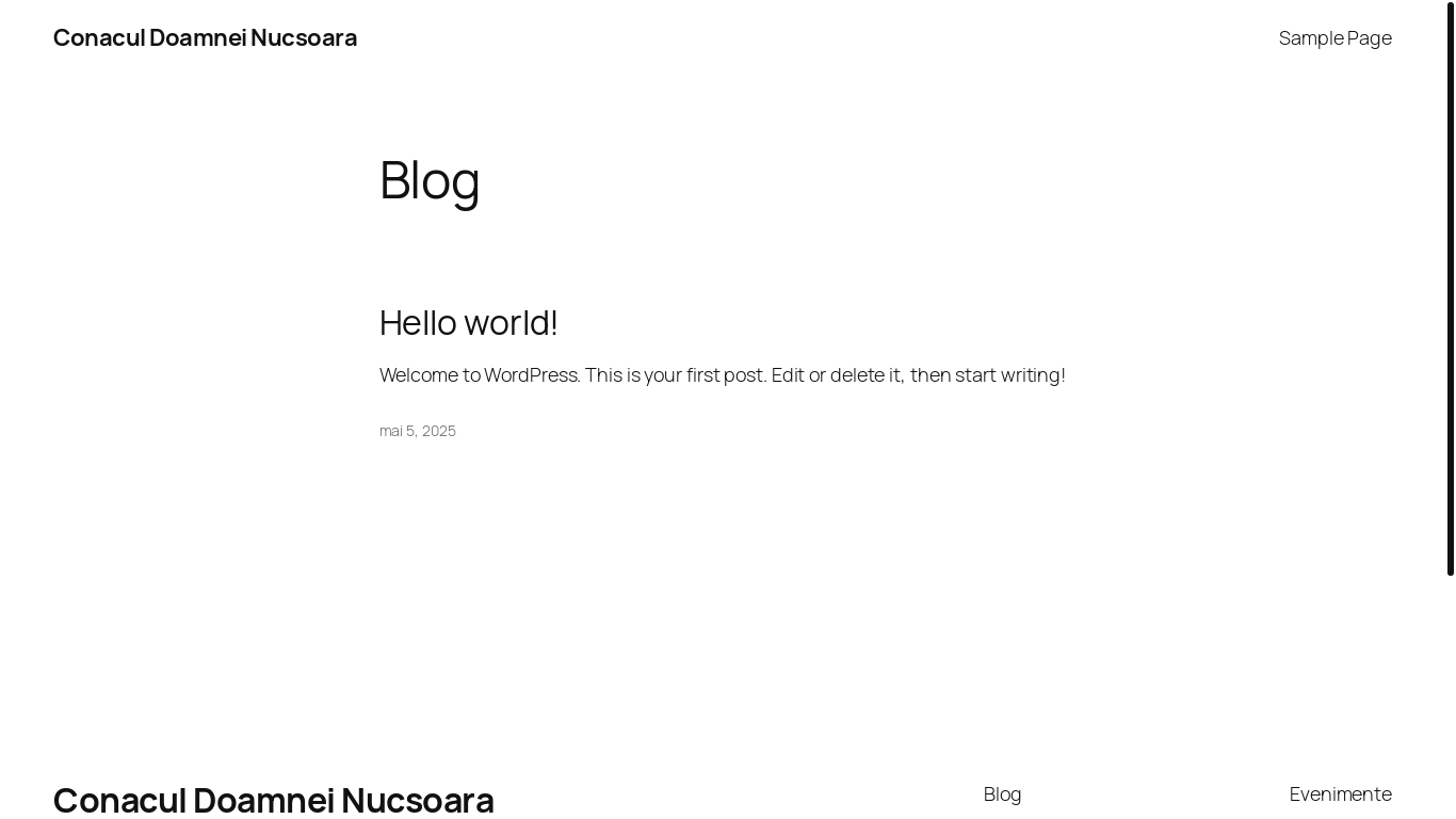 website screenshot of https://conacul-doamnei.ro/