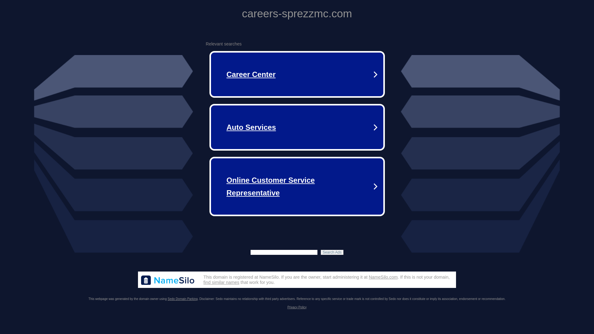 website screenshot of https://careers-sprezzmc.com/
