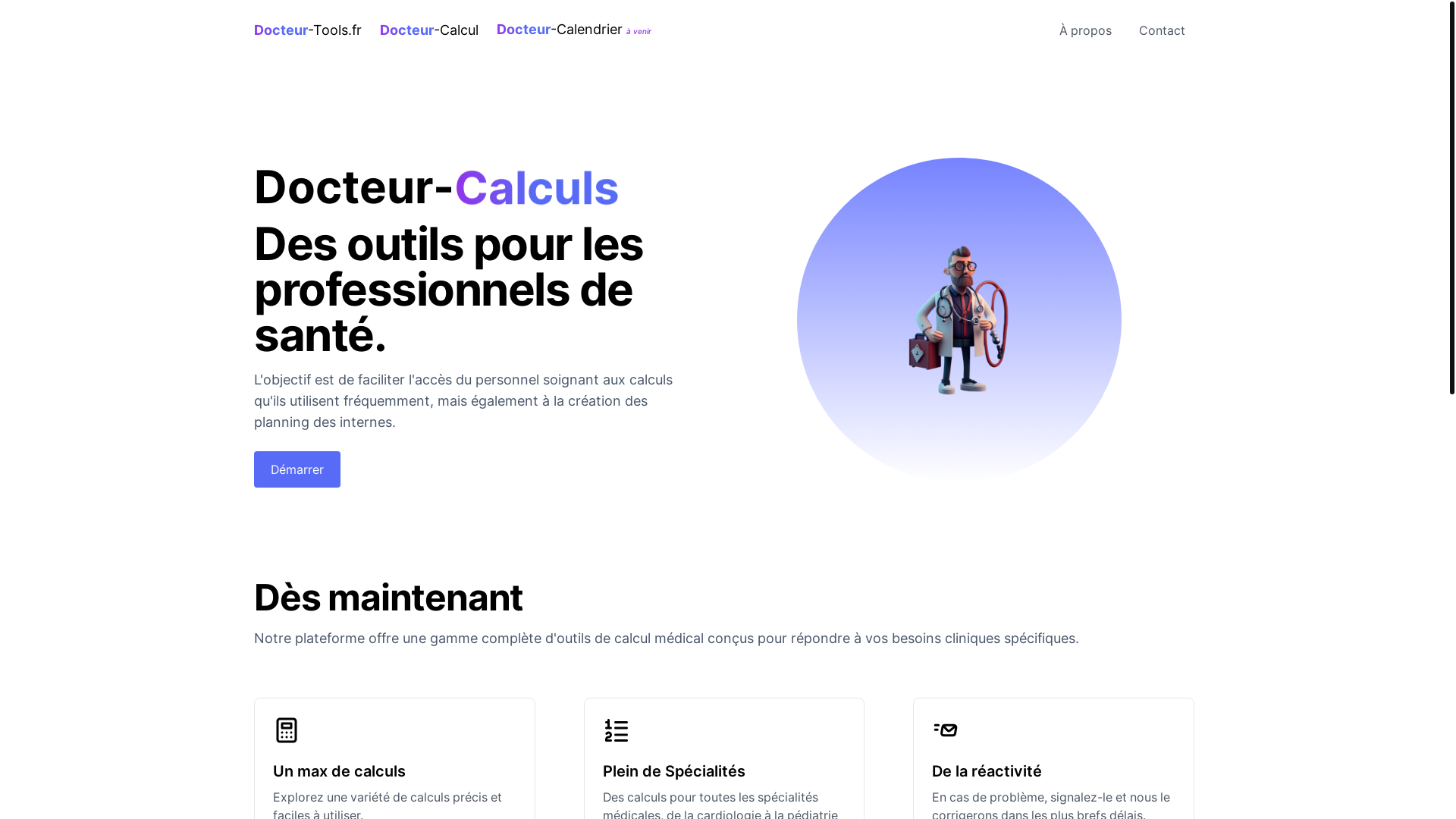 website screenshot of https://docteur-tools.pages.dev/
