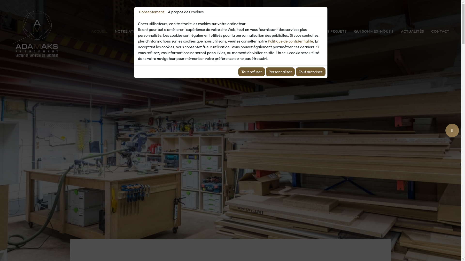 website screenshot of https://adamaks-91.fr/