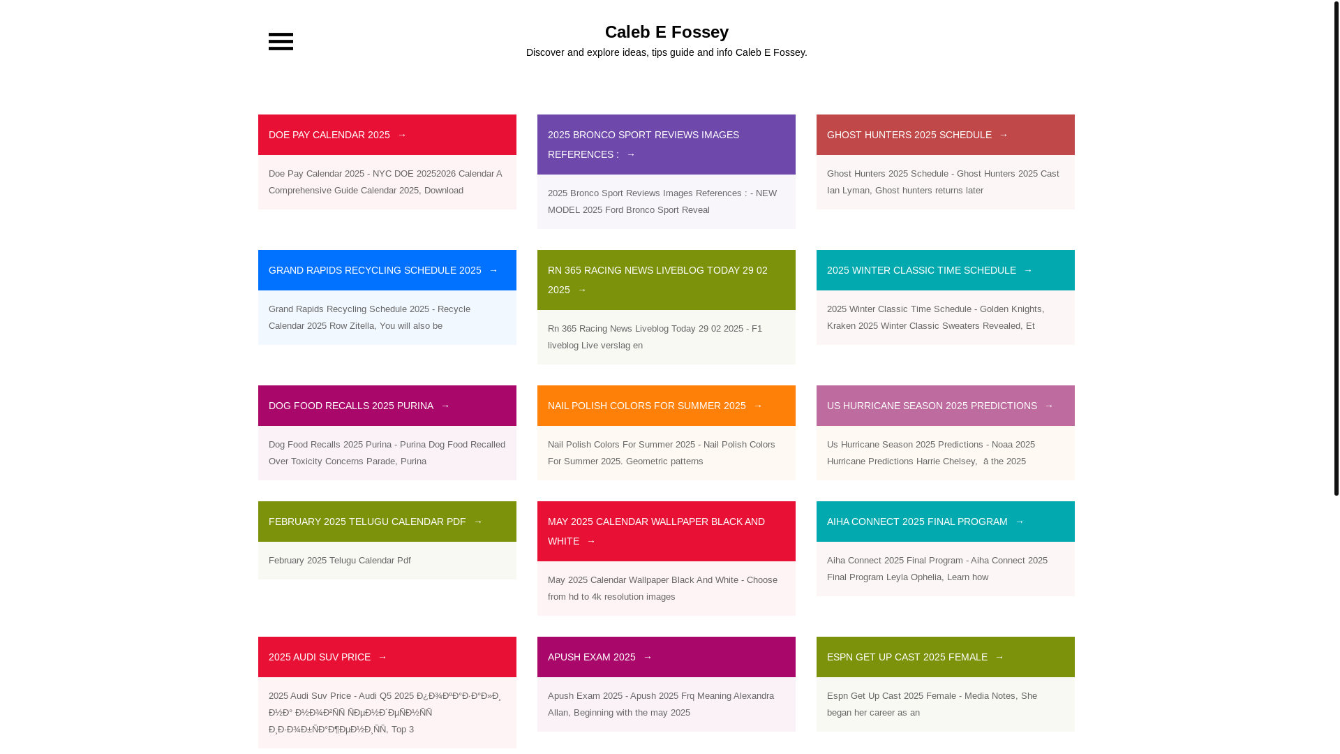 website screenshot of https://calebefossey.pages.dev/