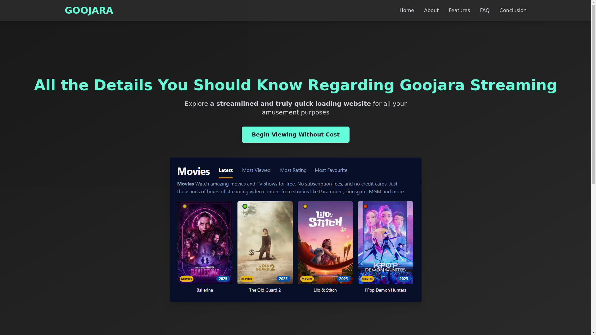 website screenshot of https://goojara-exkn.pages.dev/