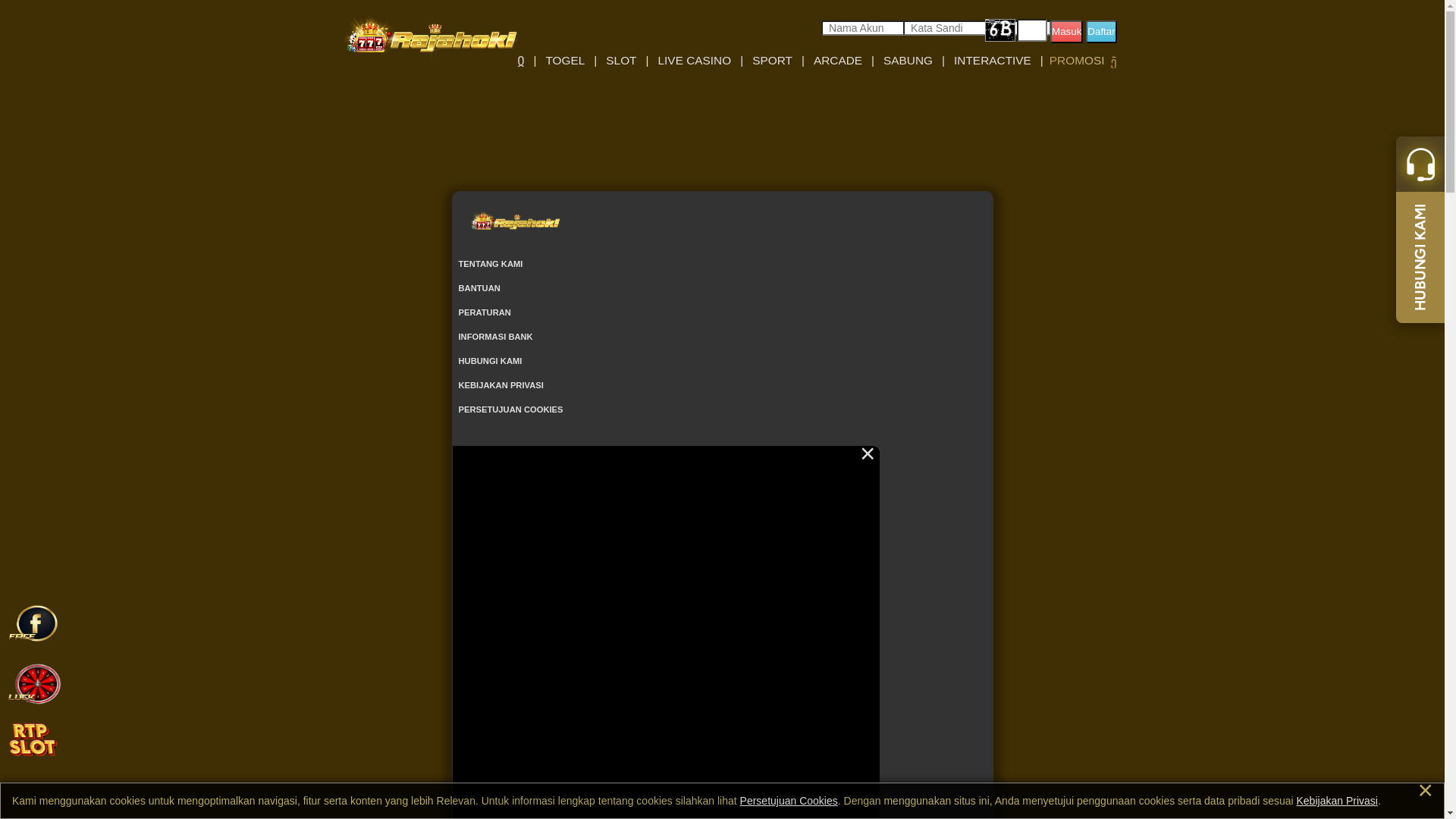 website screenshot of https://rajahokitop.shop/