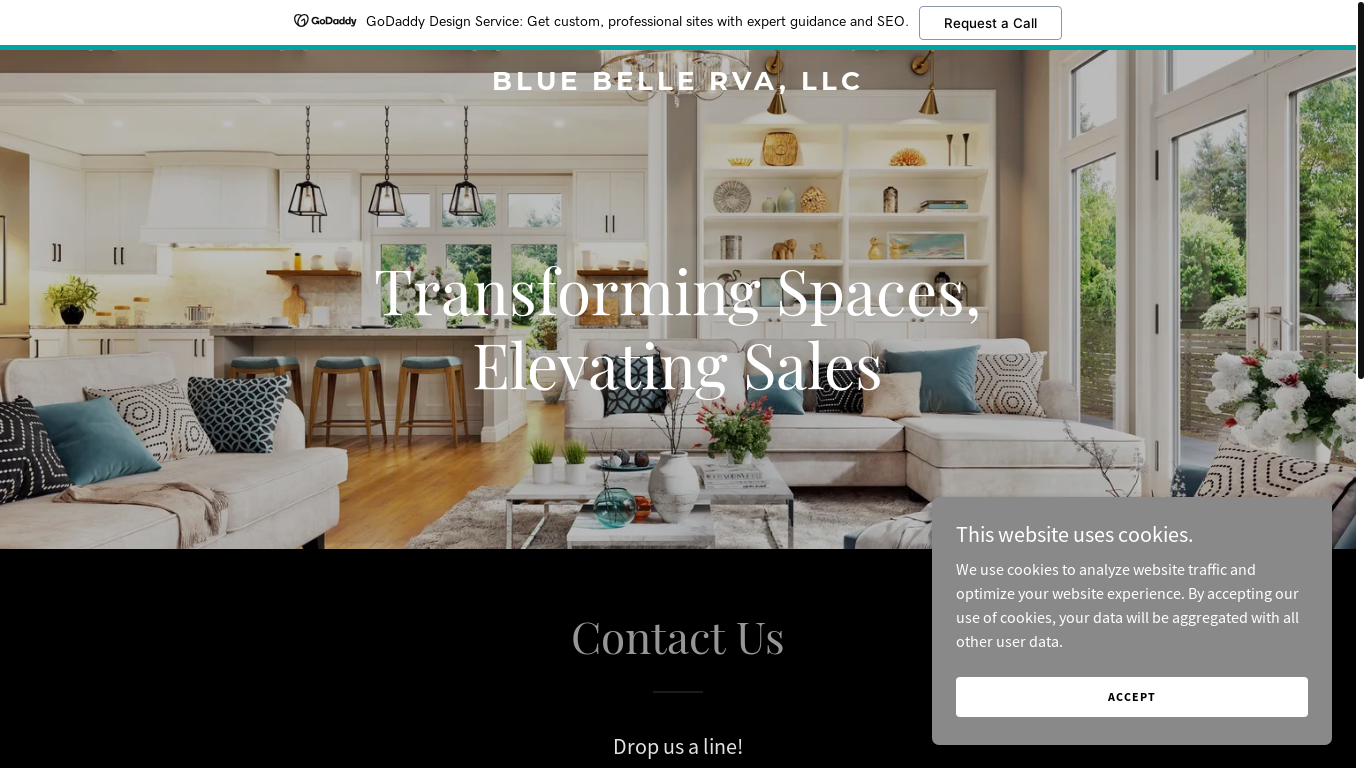 website screenshot of https://bluebellerva.com/