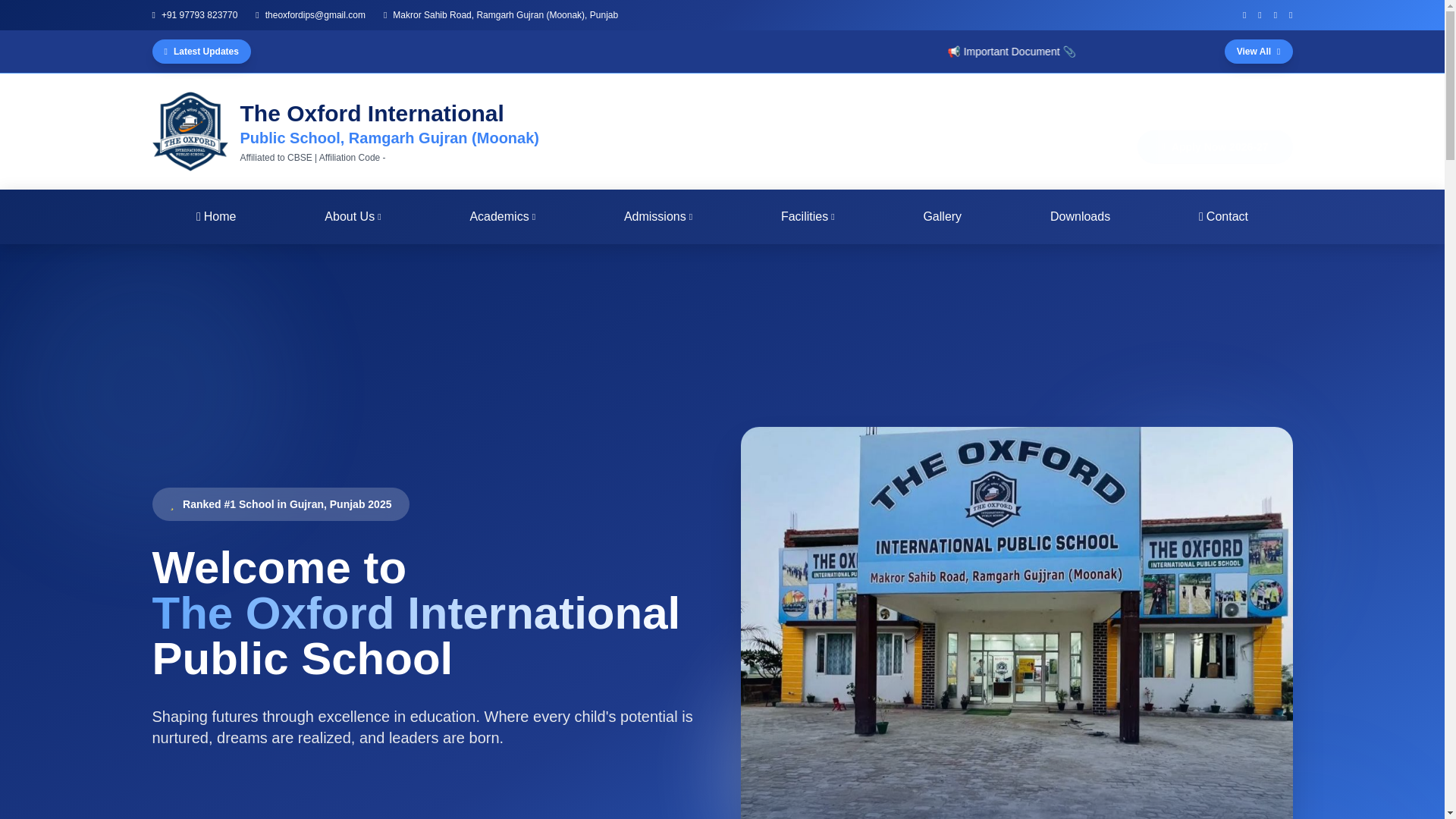 website screenshot of https://theoxfordips.in/