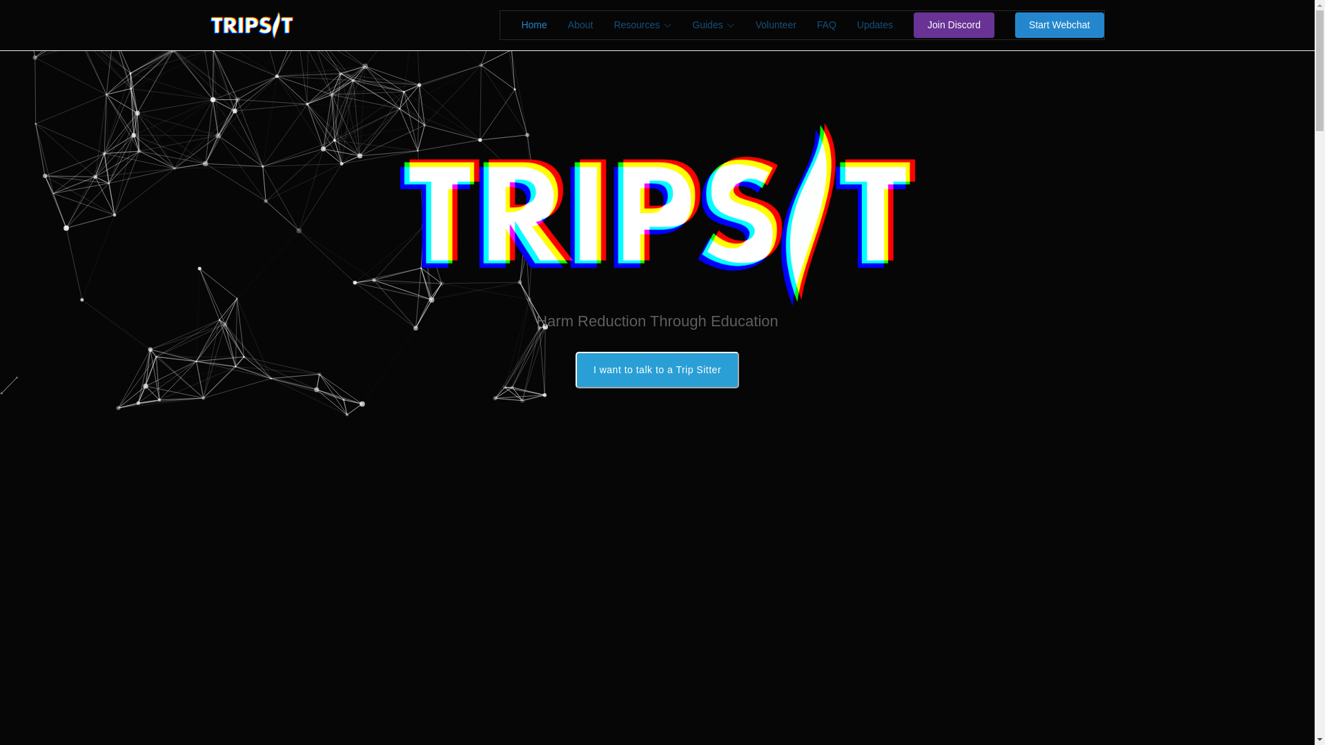 website screenshot of https://tripsit.me/
