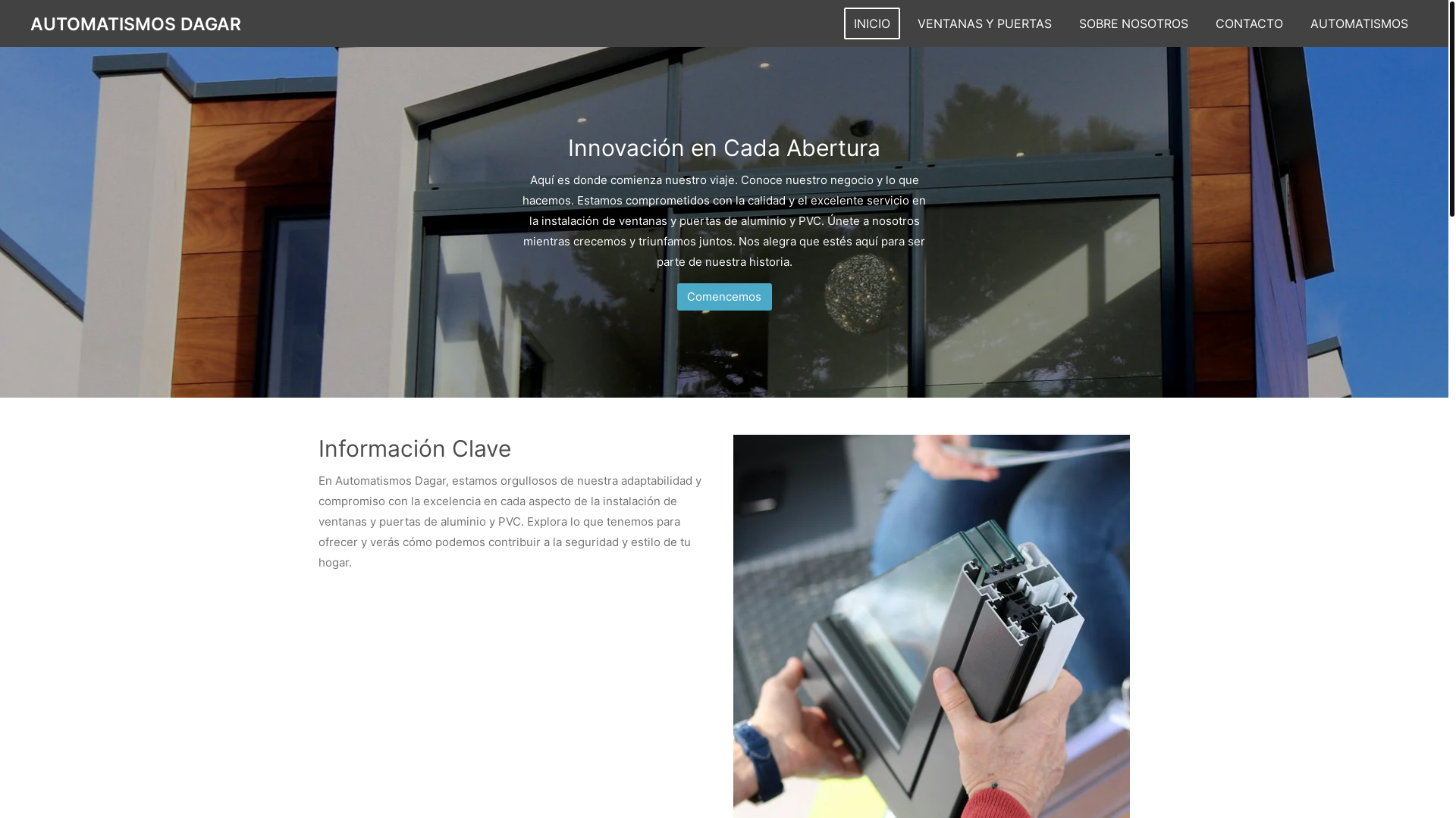website screenshot of https://automatismosdagar.es/