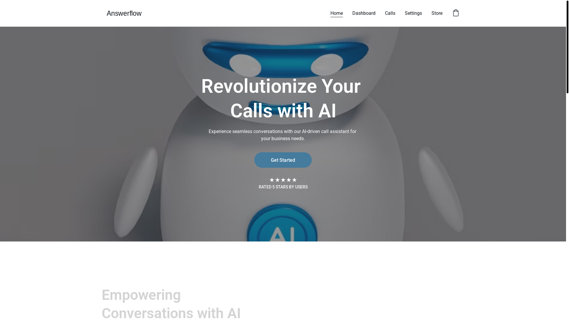 website screenshot of https://answerflow.ch/